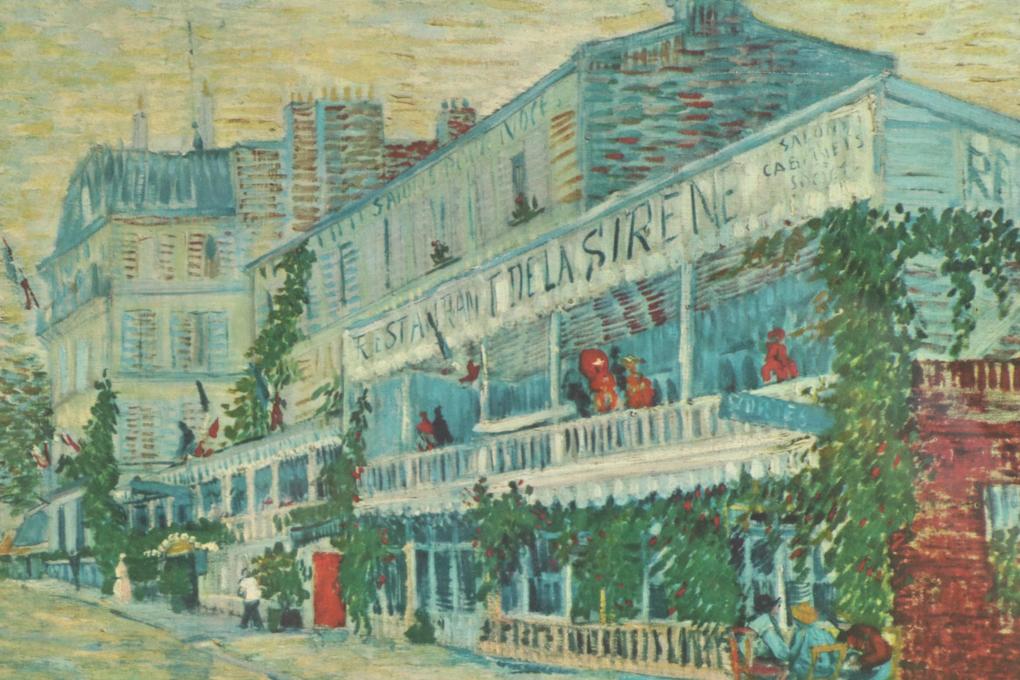 Offset Lithograph After Vincent Van Gogh "Le Restaurant de la Sirène à Asnières"