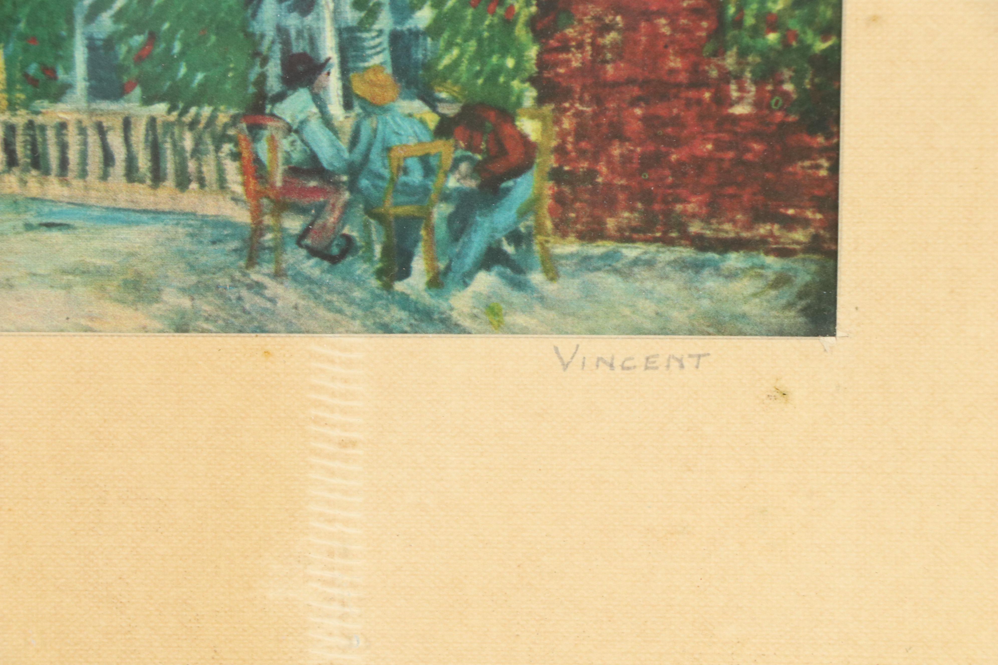 Offset Lithograph After Vincent Van Gogh "Le Restaurant de la Sirène à Asnières"