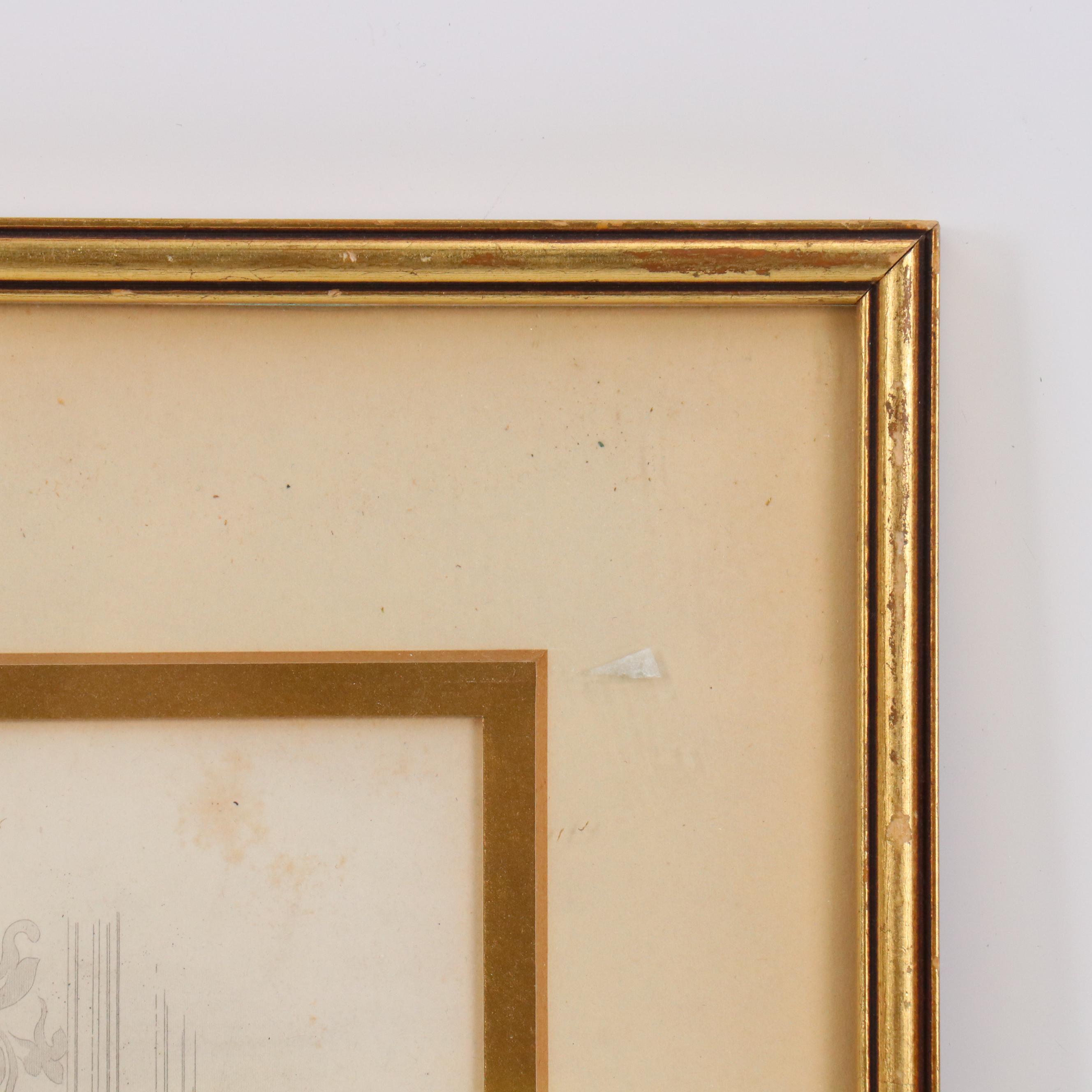 Adele-Anaïs Colin Toudouze Hand-Colored Engraving for "Le Follet"