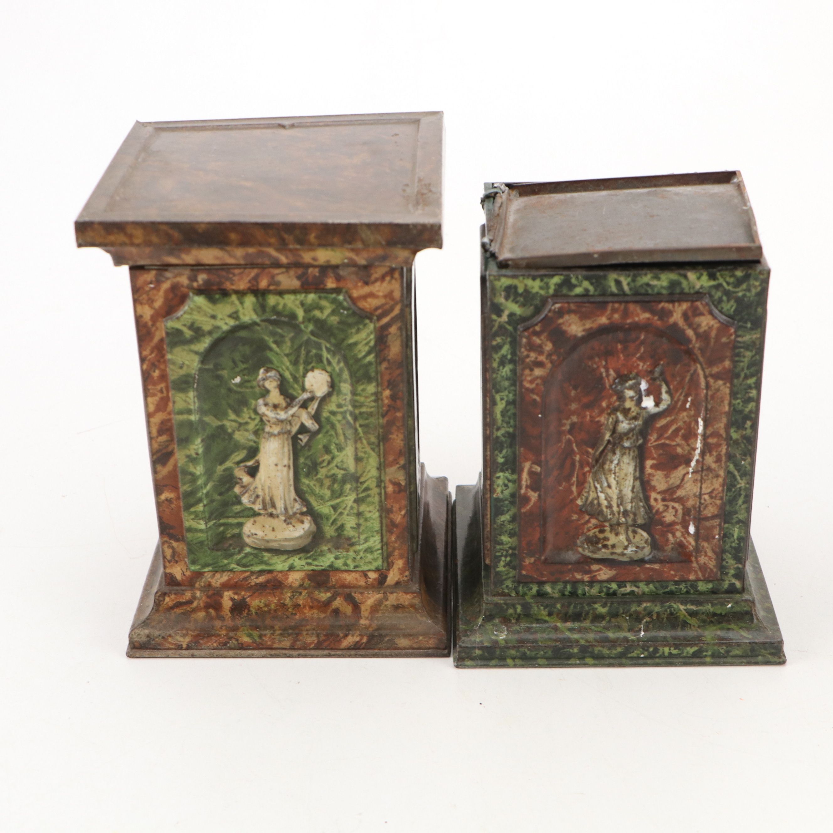 Huntley & Palmer English Biscuit Tins with Other Art Deco Style Bookends