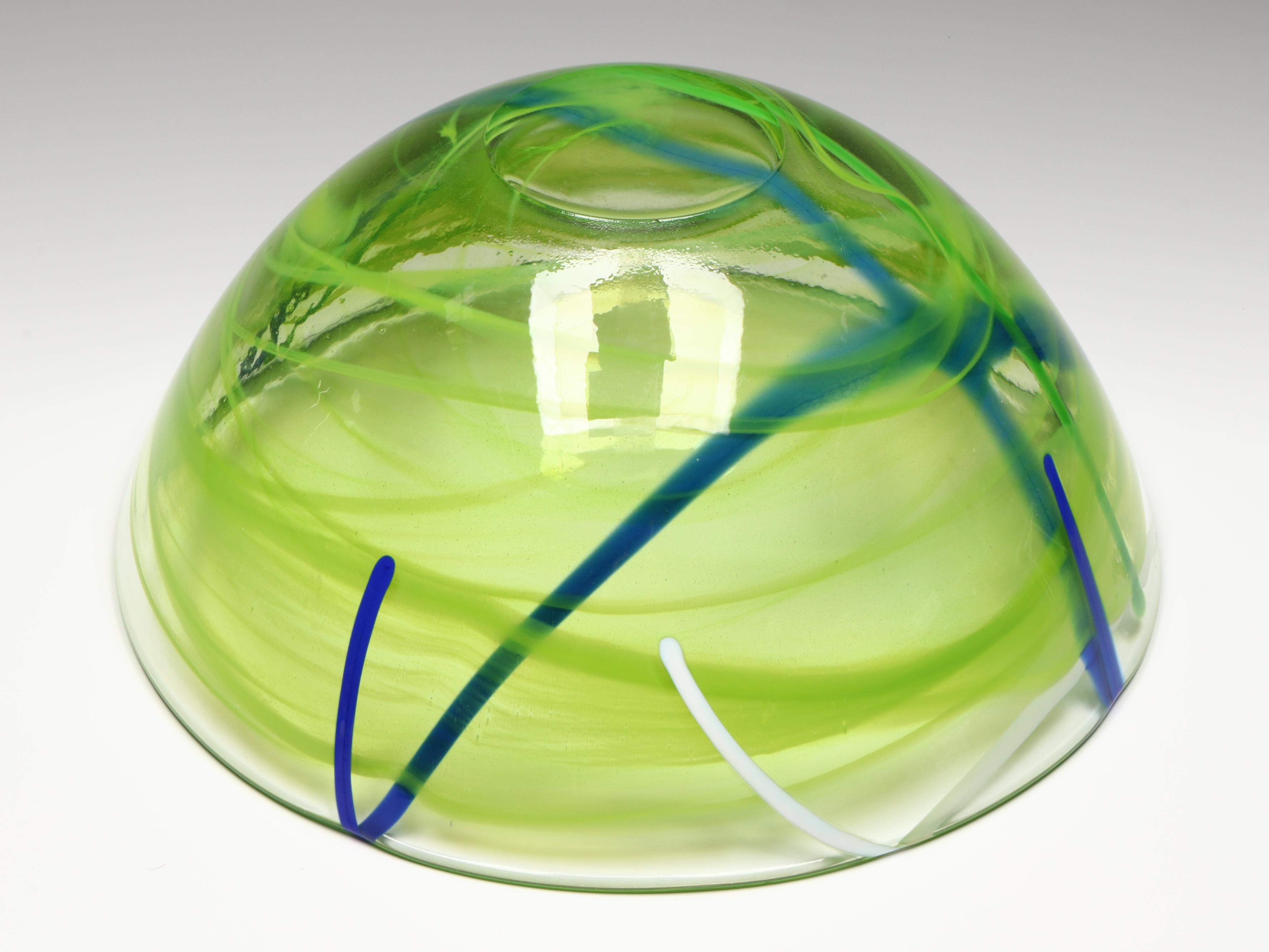 Anna Ehrner for Kosta Boda "Contrast" Multicolor Art Glass Bowl