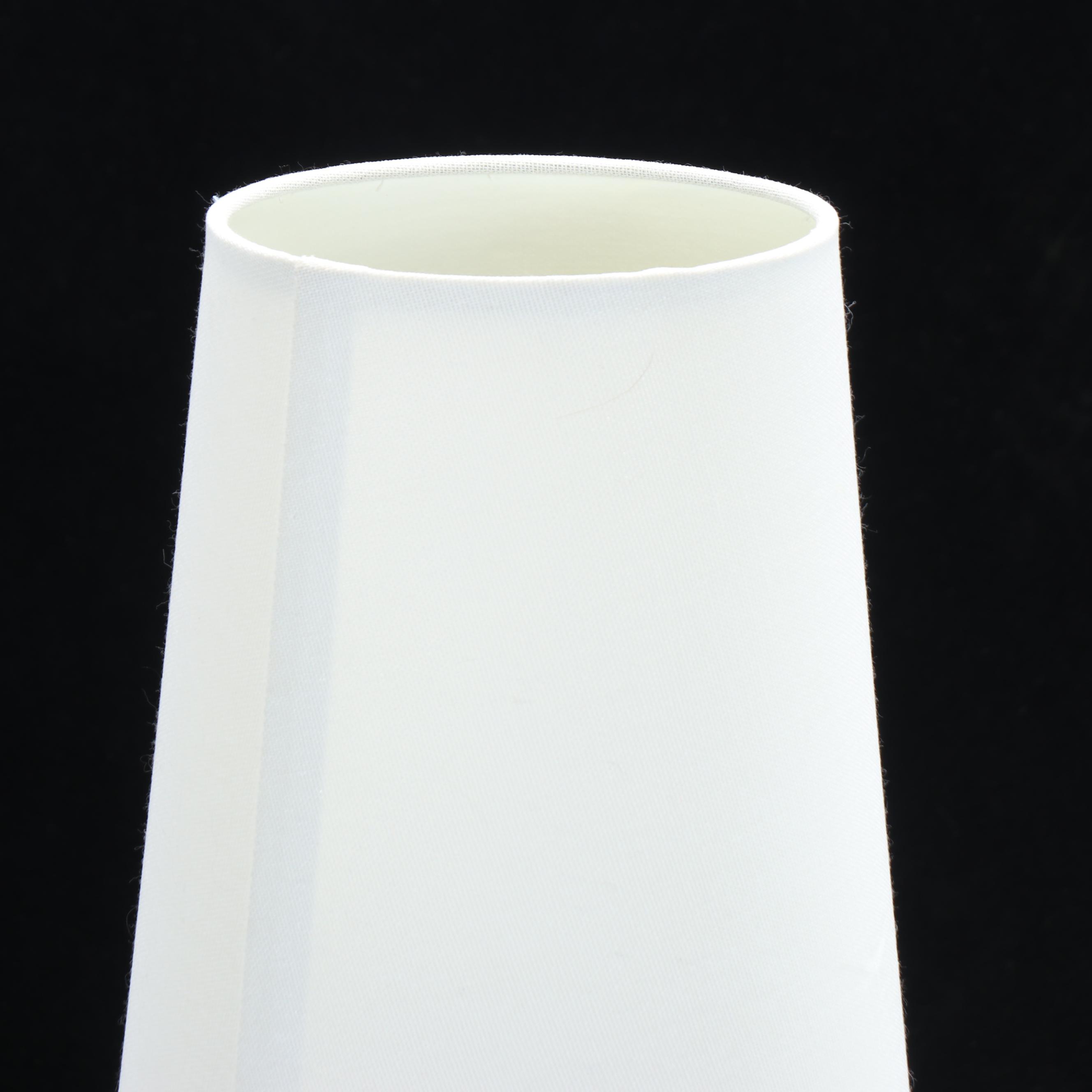 Visual Comfort & Co. Style Crystal Block Table Lamps with Cone Cotton Shades