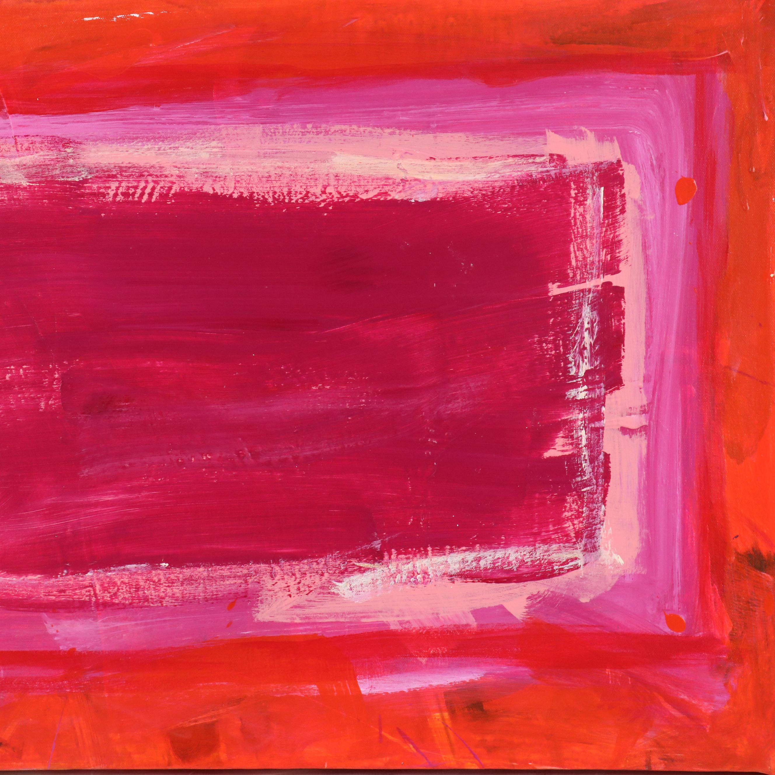Robbie Kemper Abstract Acrylic Painting "Magenta Ziggurat"