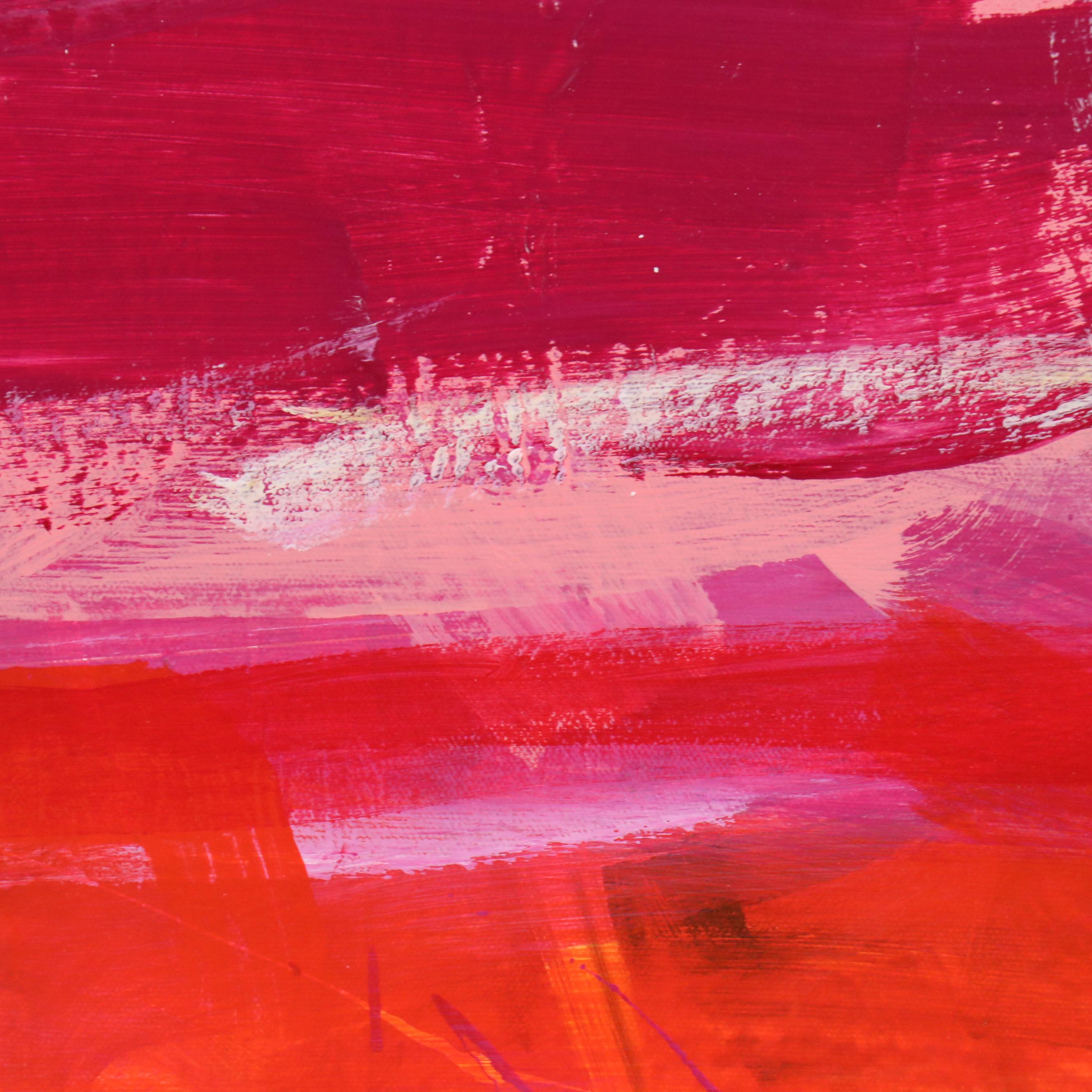 Robbie Kemper Abstract Acrylic Painting "Magenta Ziggurat"