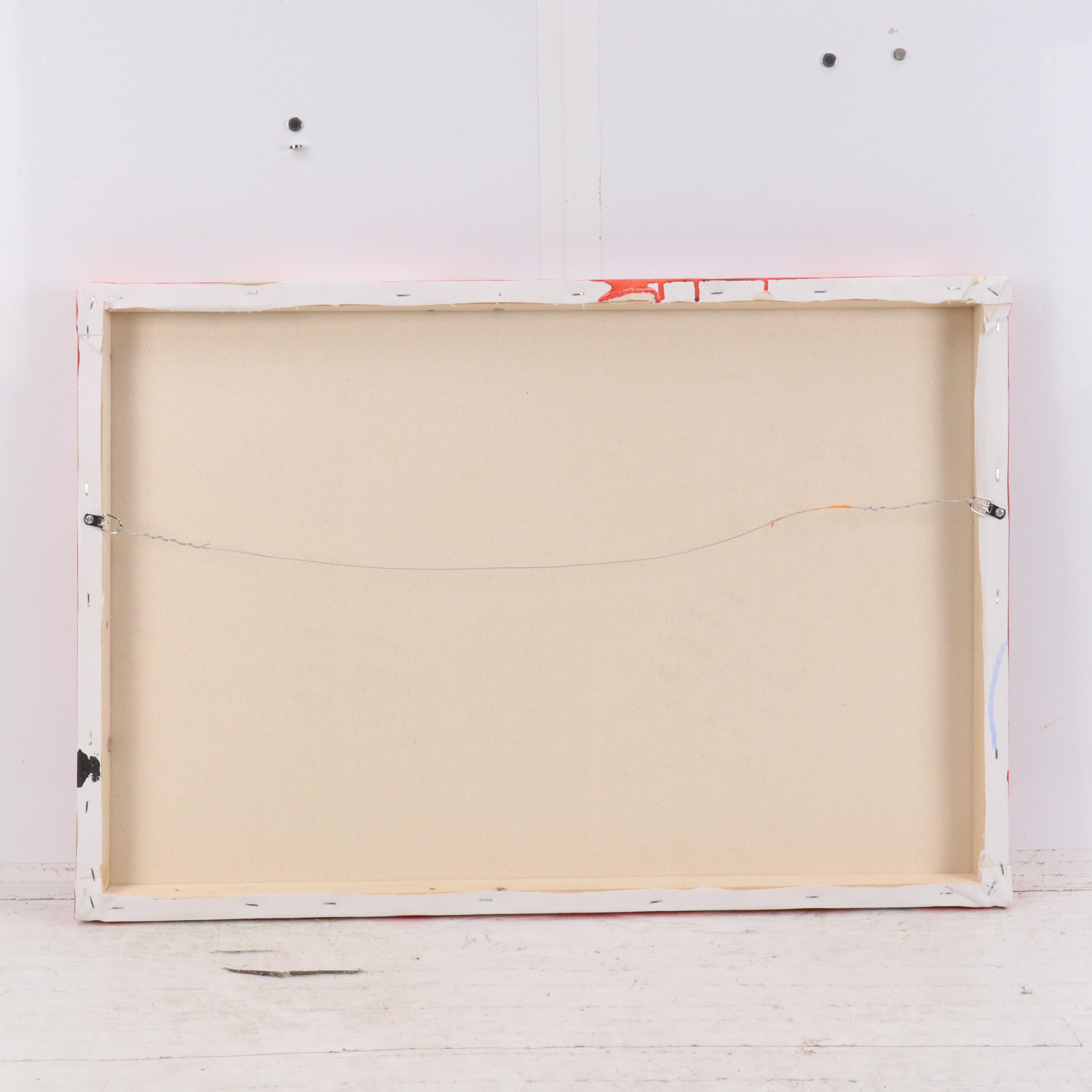 Robbie Kemper Abstract Acrylic Painting "Magenta Ziggurat"