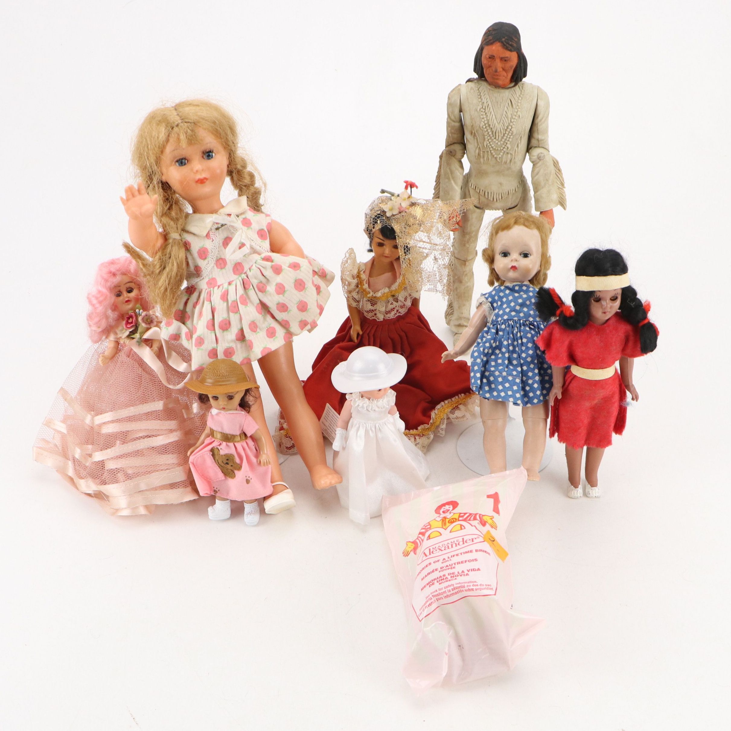 Marx "Chief Geronimo" Action Figurine with Hard Plastic and Other Dolls