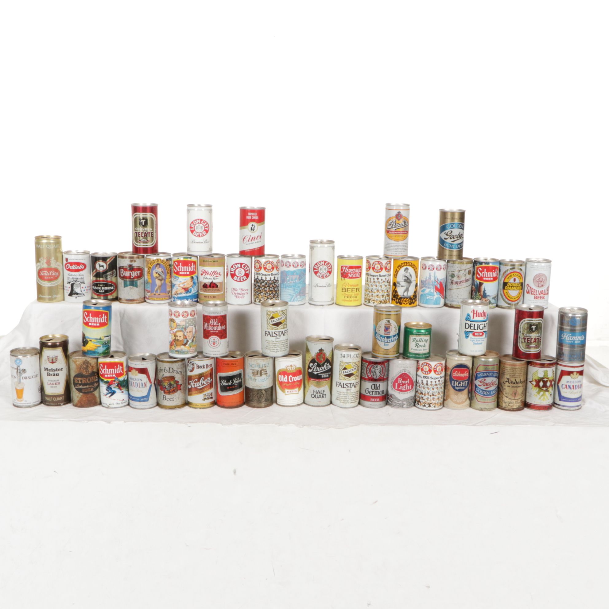 Rolling Rock, Peter Hand Brewing, Huber, and More 1970s and 1980s Beer Cans