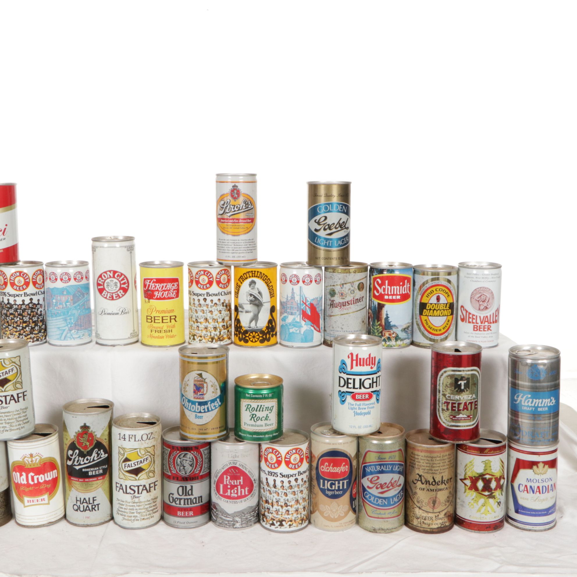 Rolling Rock, Peter Hand Brewing, Huber, and More 1970s and 1980s Beer Cans