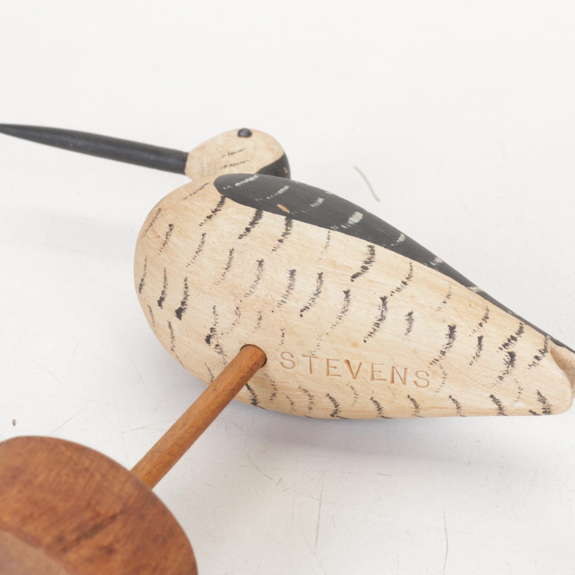 Timothy Stevens Hand-Carved Shorebird Figurines