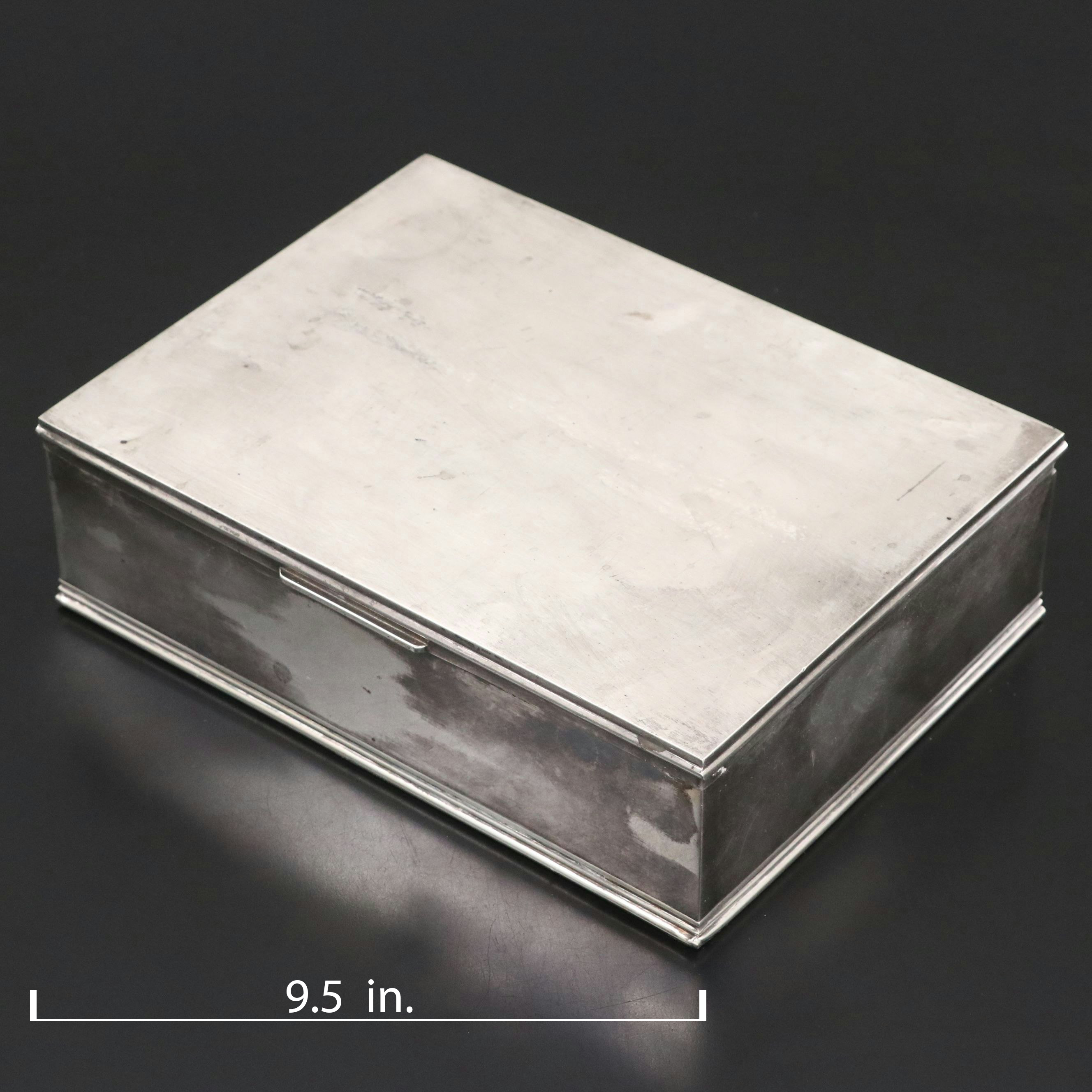 Tiffany & Co. Italian Sterling Silver and Cedar Cigar Box