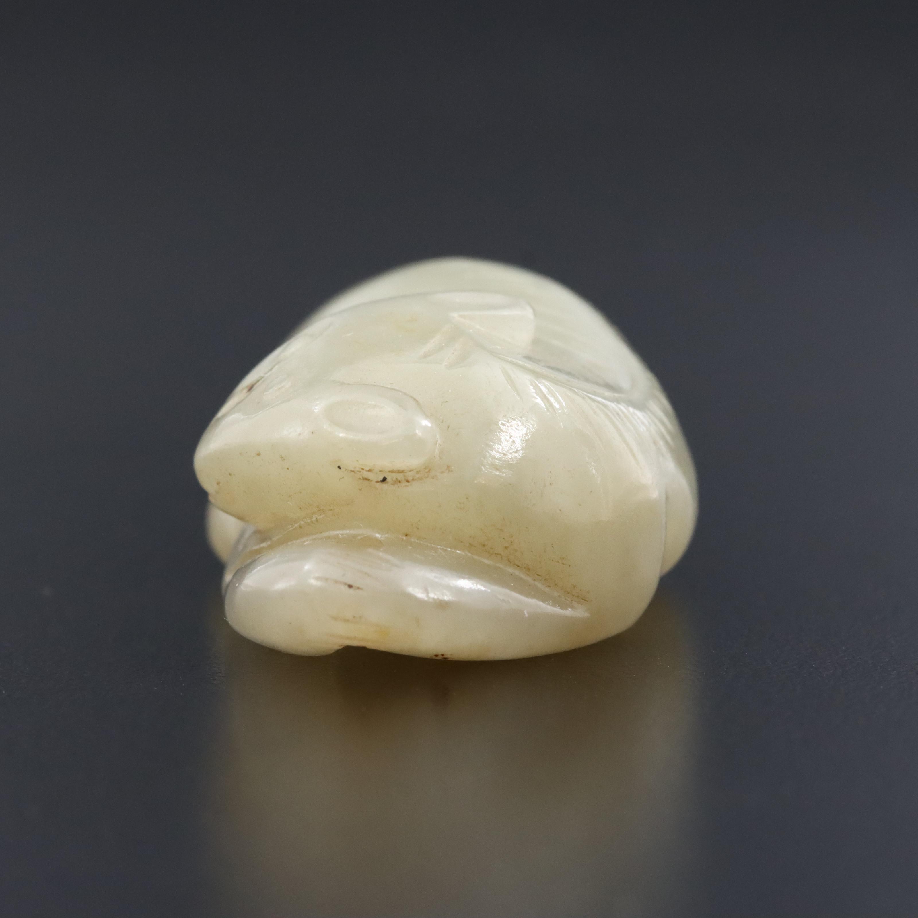 Carved Serpentine Figural Pendant