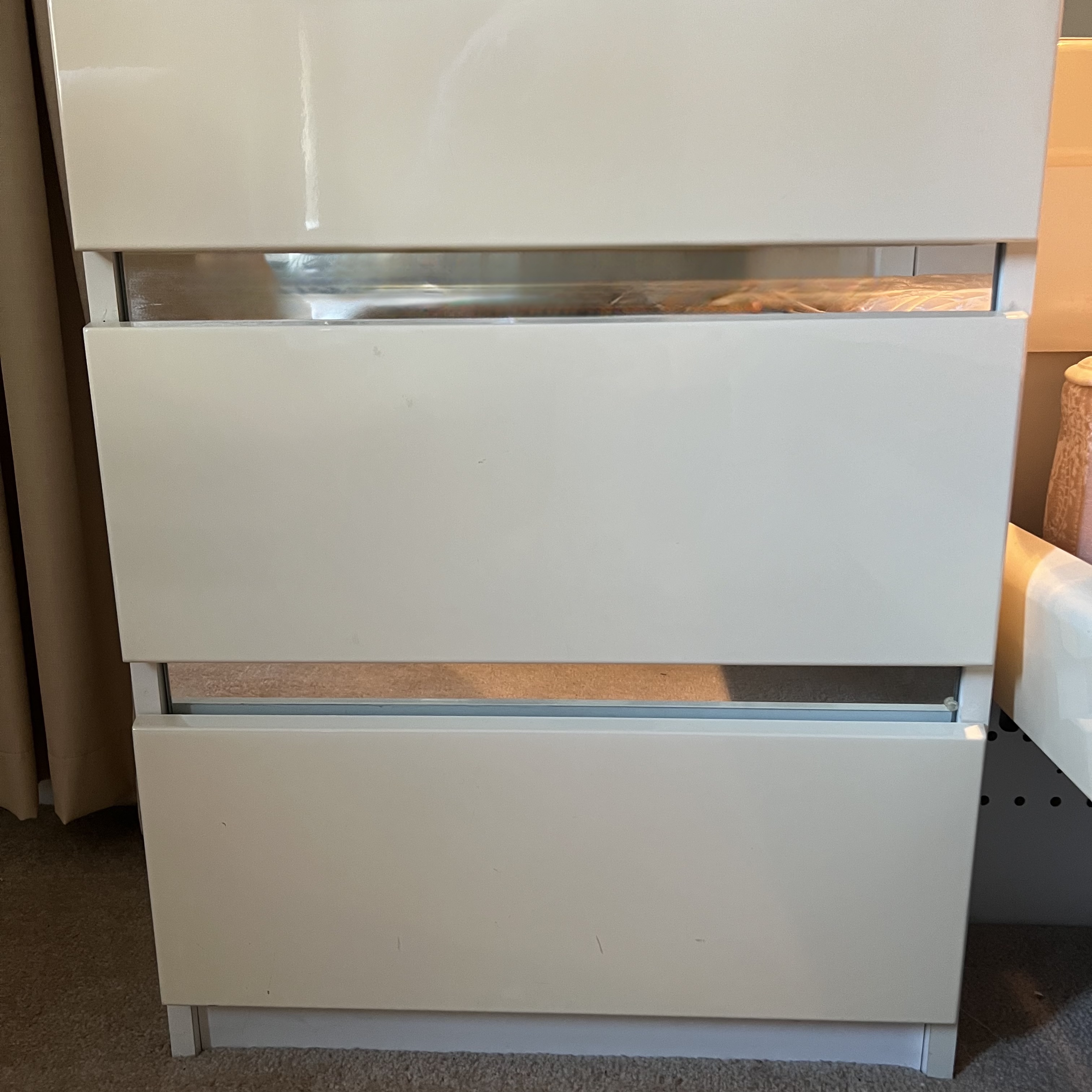 Millennium Queen Size Gloss Laminate Platform Bed Ensemble with Bookcases