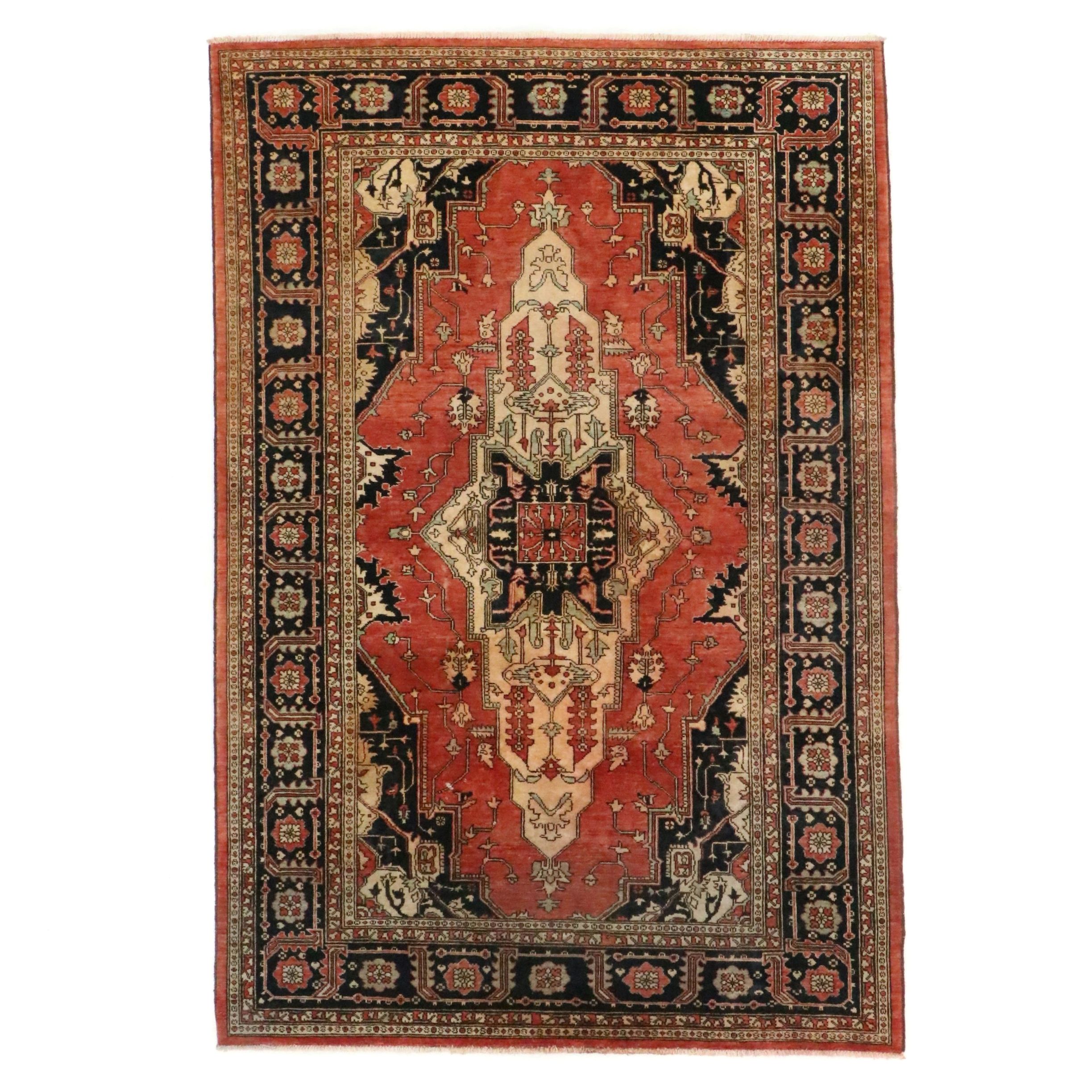 6' x 8'11 Hand-Knotted Persian Heriz Area Rug