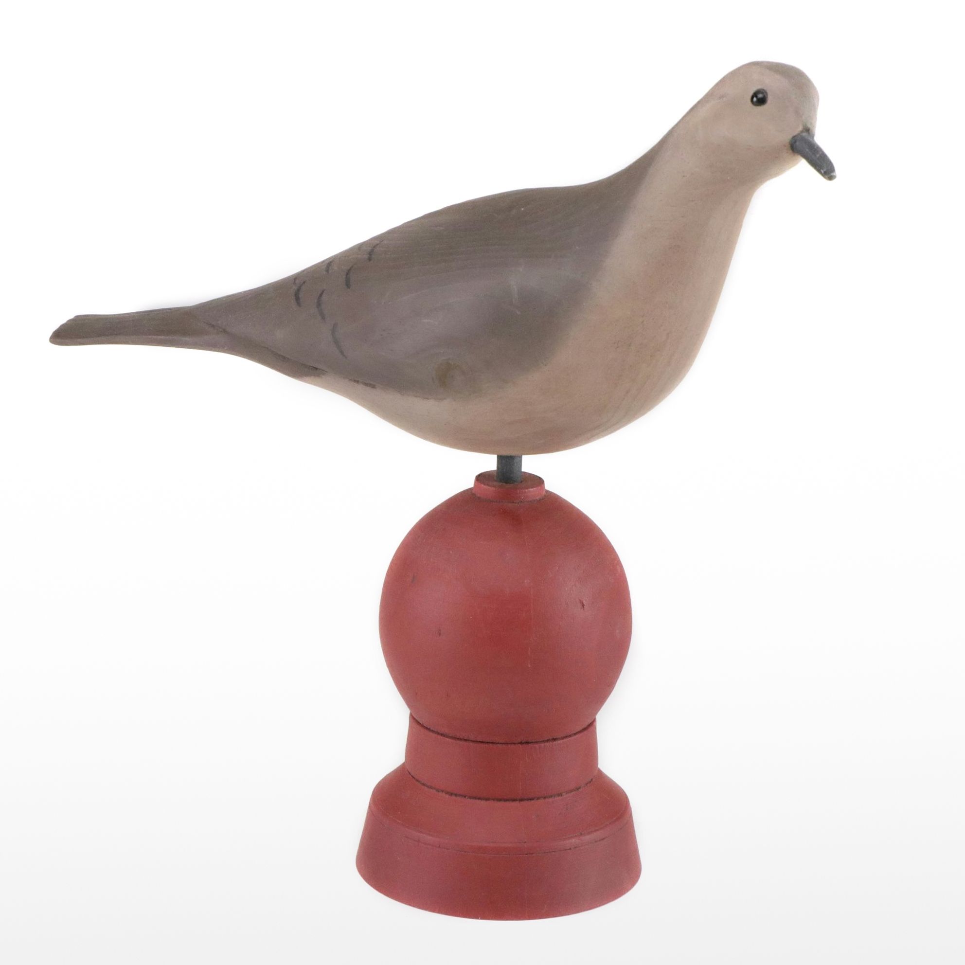 S. R. White Carving & Son "Mourning Dove" Wooden Sculpture, 1999