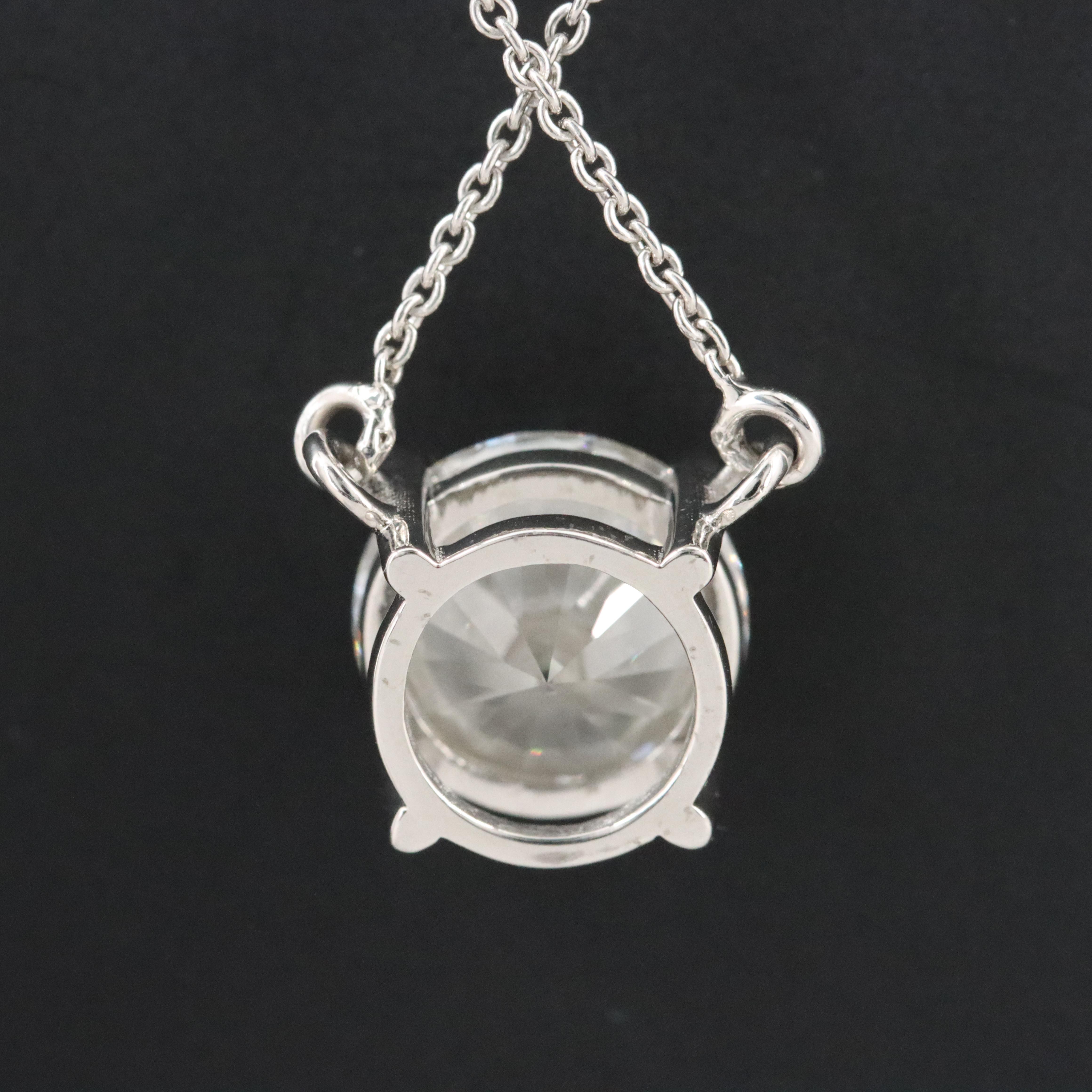 Platinum 3.50 CT Lab Grown Diamond Solitaire Necklace with IGI Report