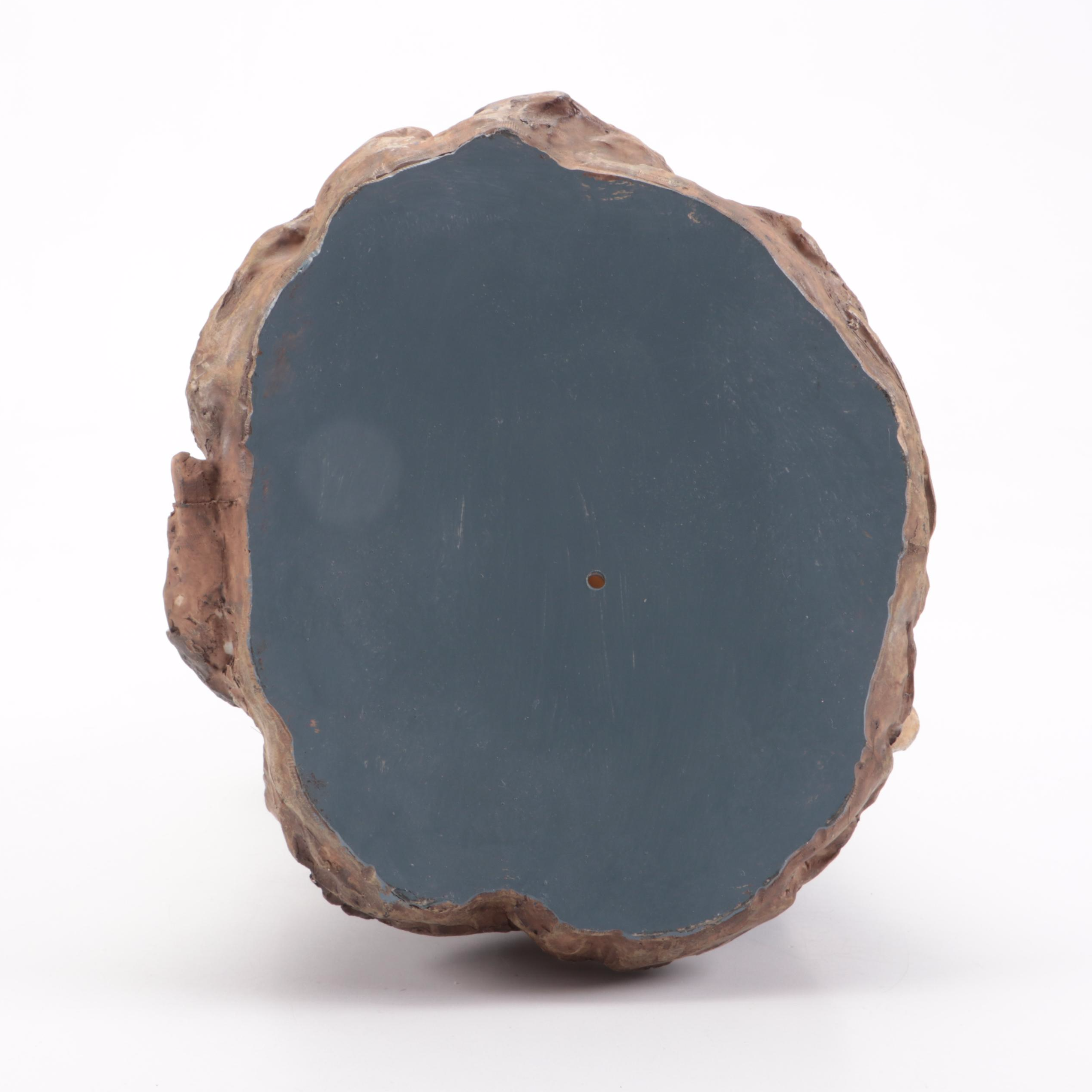 Ceramic Circle of Friends Candle Holder with Resin American Indian Holding Pipe