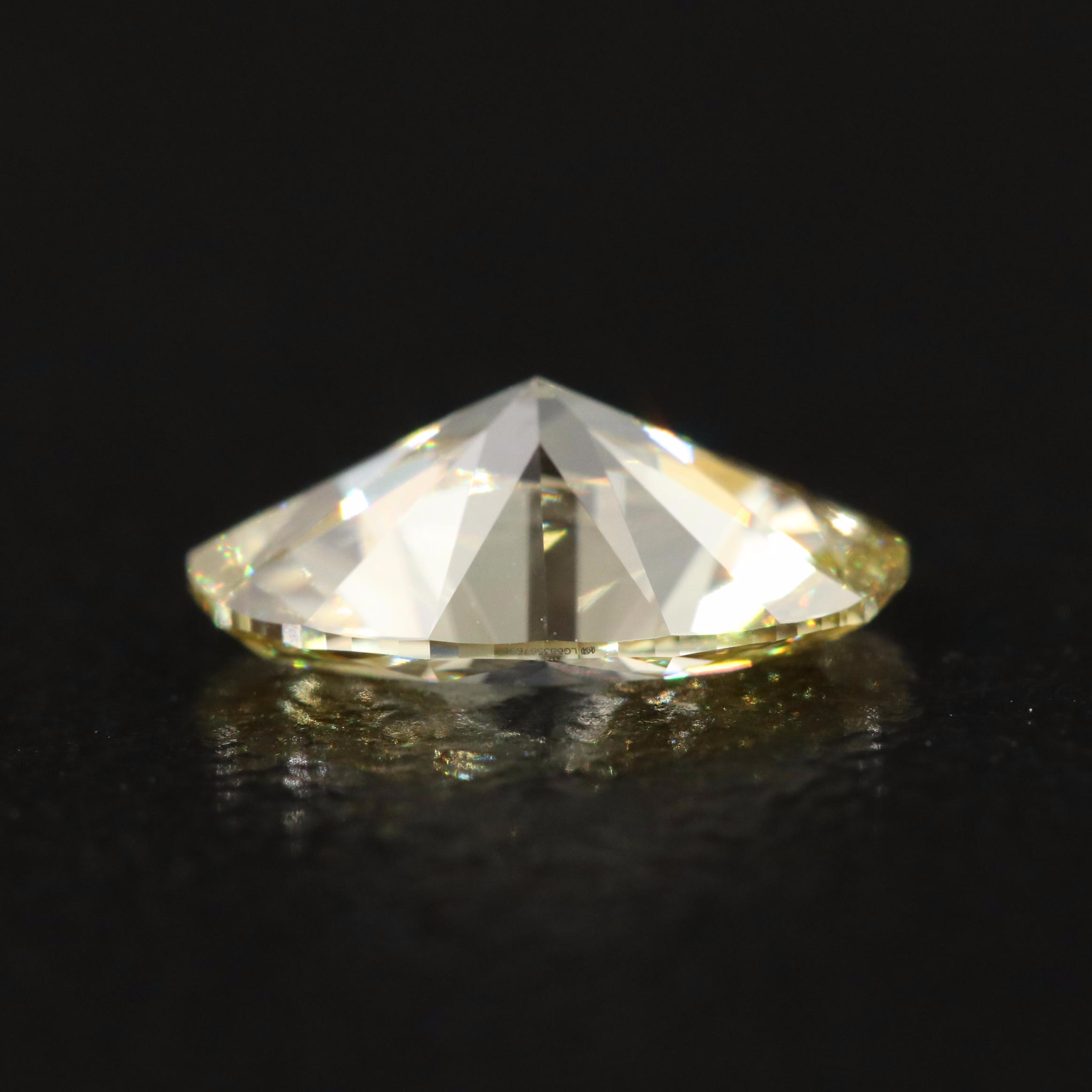 Loose 1.00 CT Lab Grown Fancy Yellow Diamond with IGI Report
