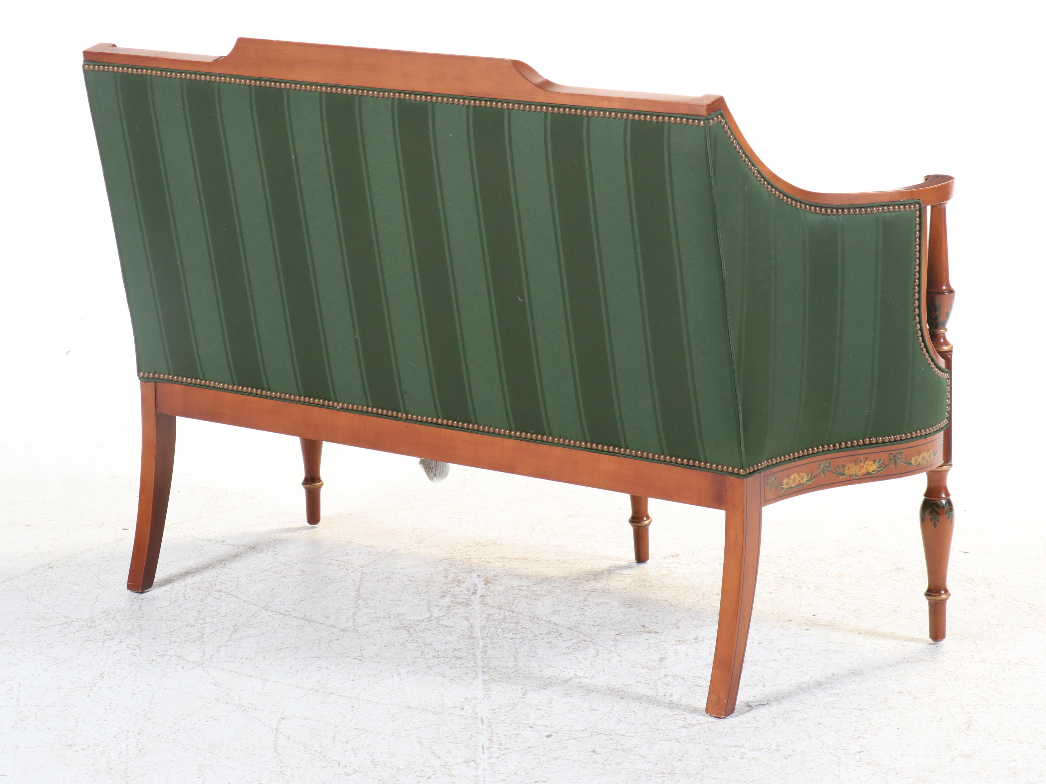 Southwood "Connoisseur" Adam Style Paint-Decorated Mahogany Settee