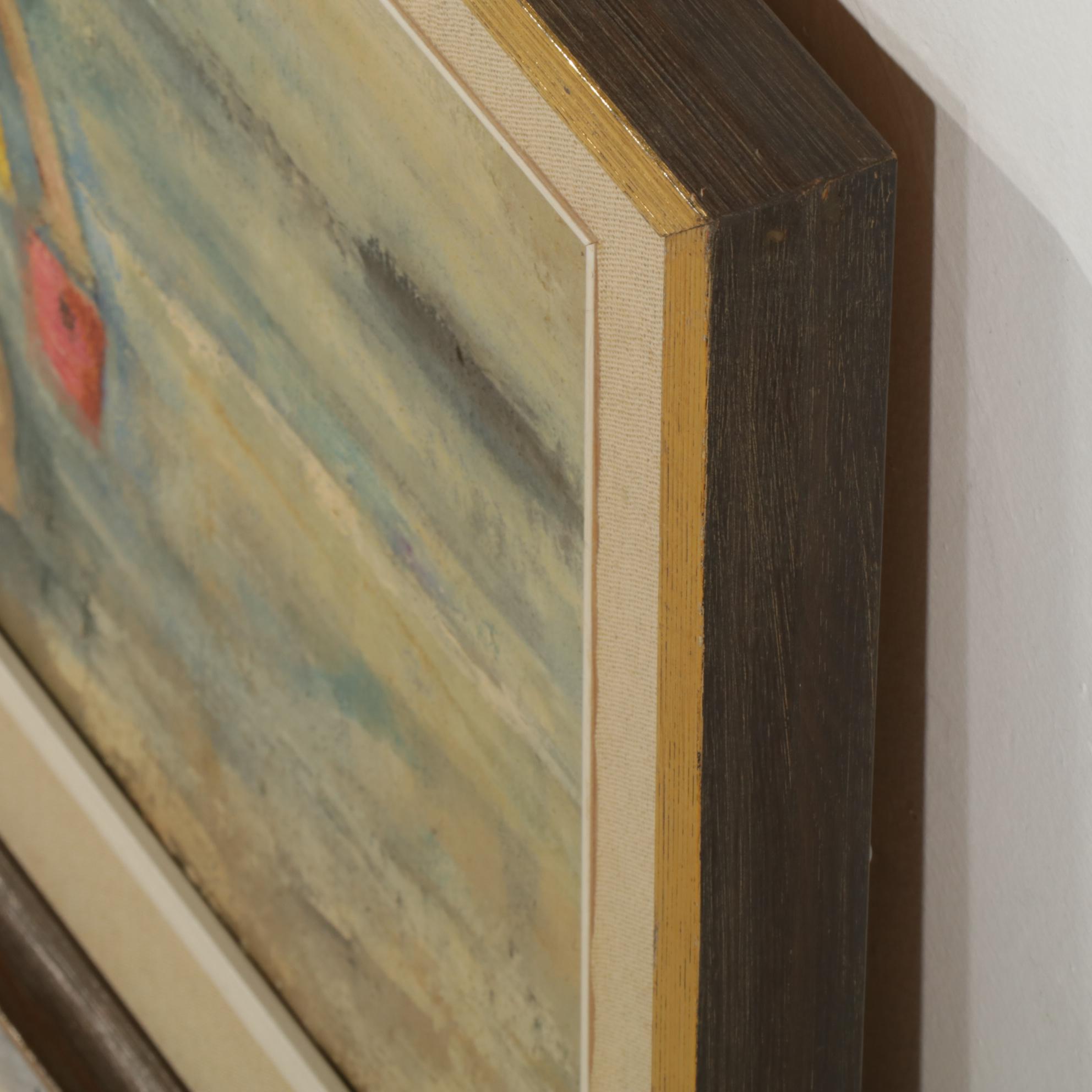 Louise N. Bernard Impressionist Style Beach Scene Oil Painting, Mid 20th Century