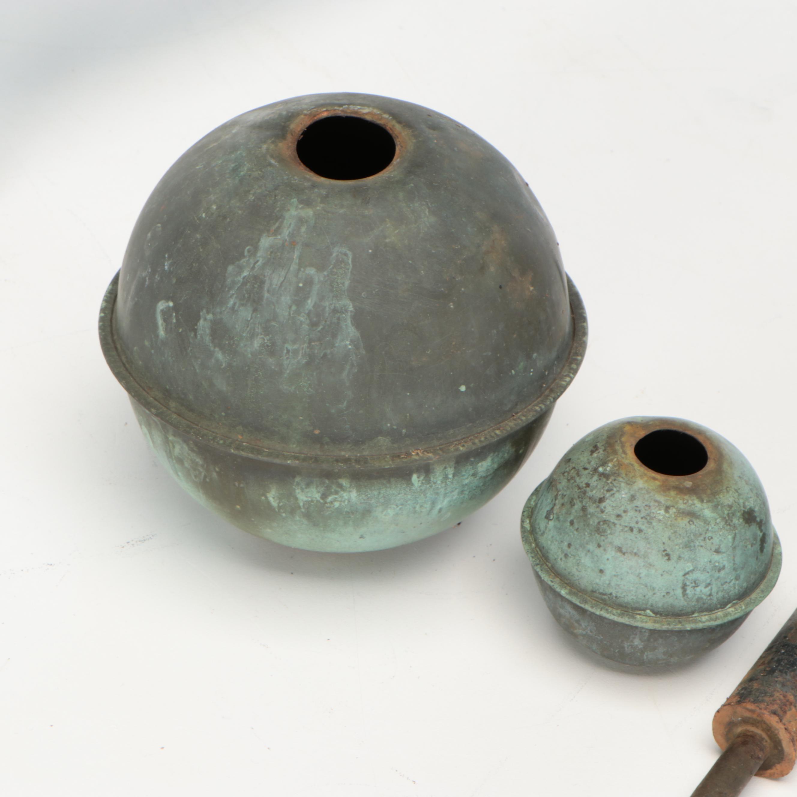 Copper Horse and Jockey Sulky Harness Racing Weather Vane