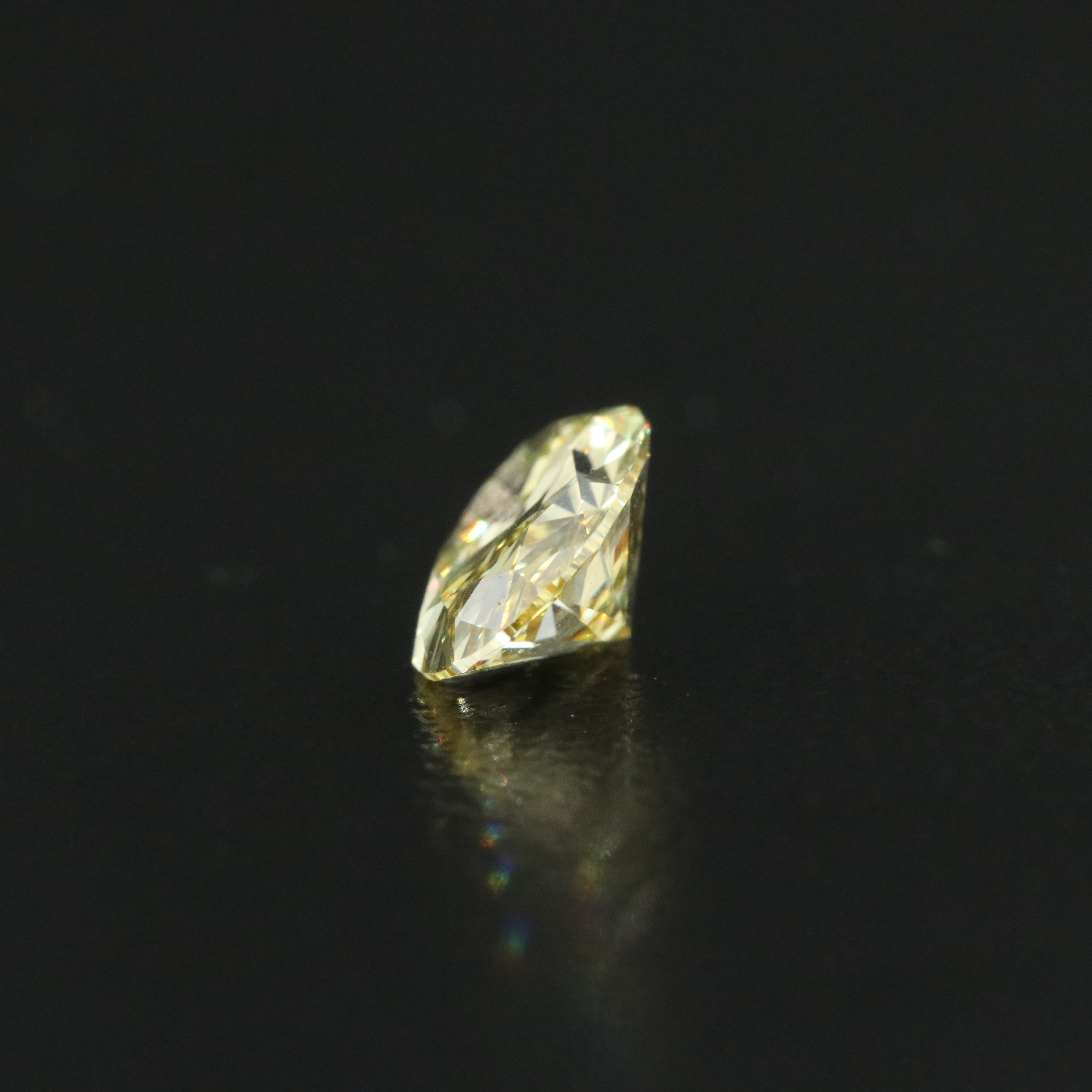 Loose 1.00 CT Lab Grown Fancy Yellow Diamond with IGI Report