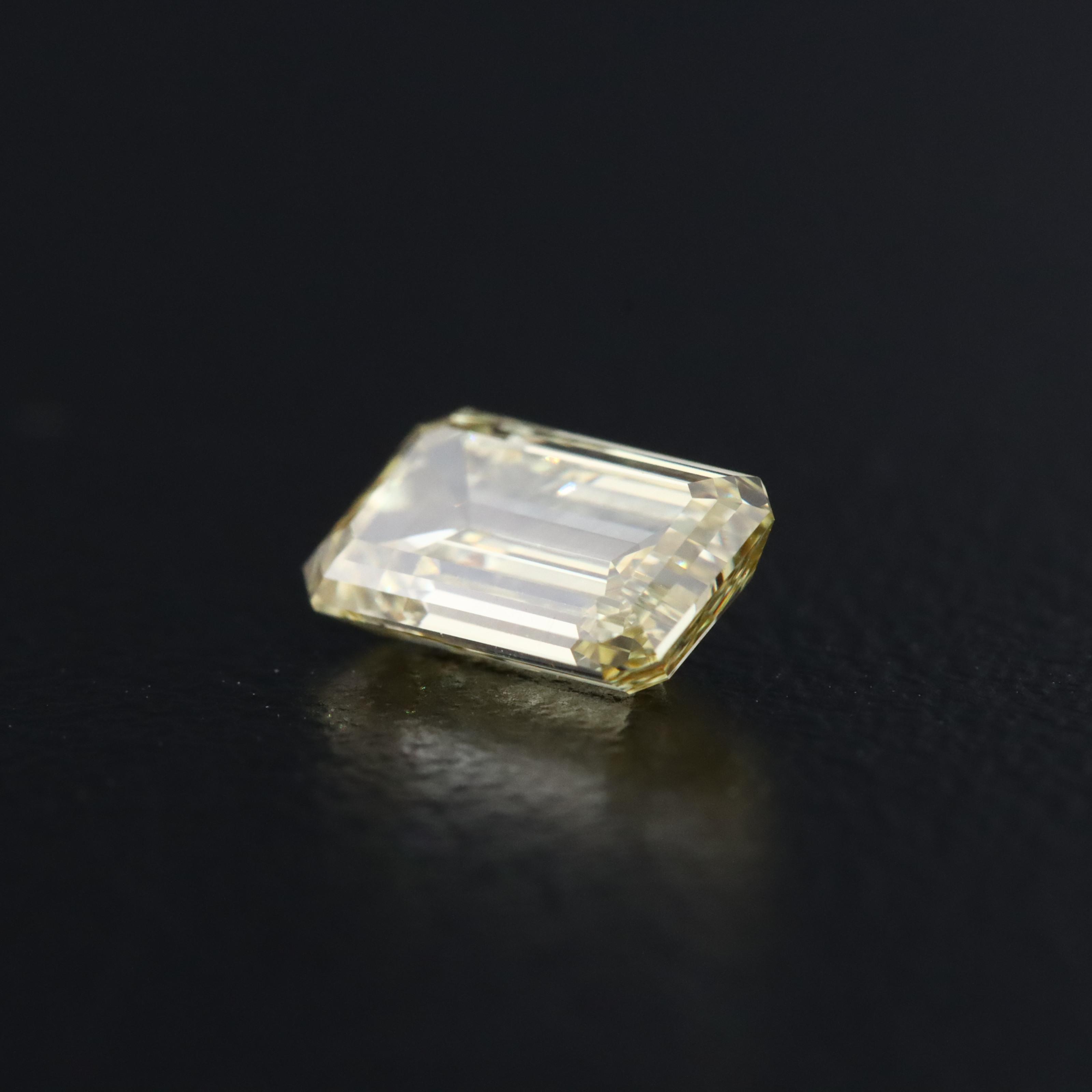Loose 1.00 CT Lab Grown Fancy Yellow Diamond with IGI Report