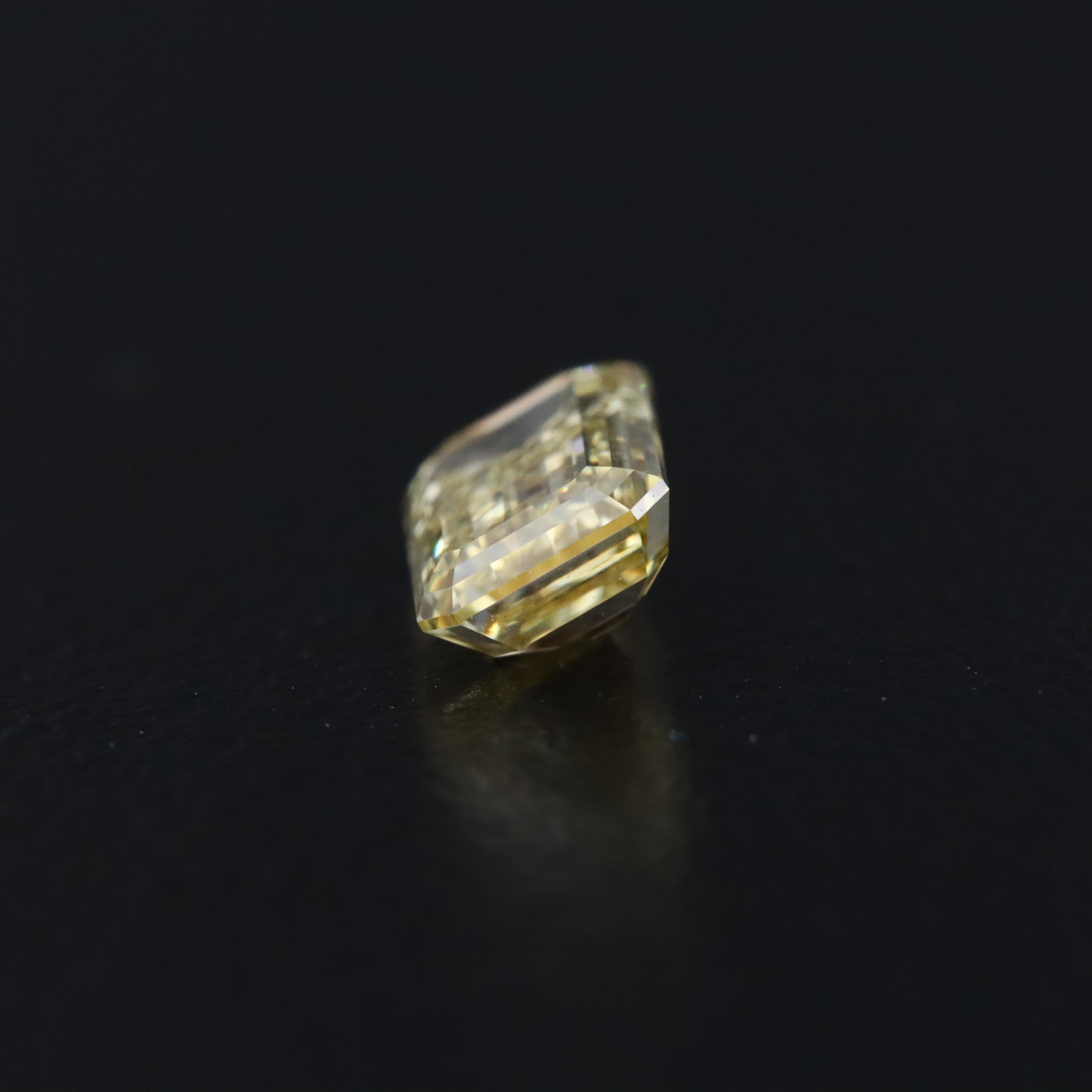 Loose 1.00 CT Lab Grown Fancy Yellow Diamond with IGI Report