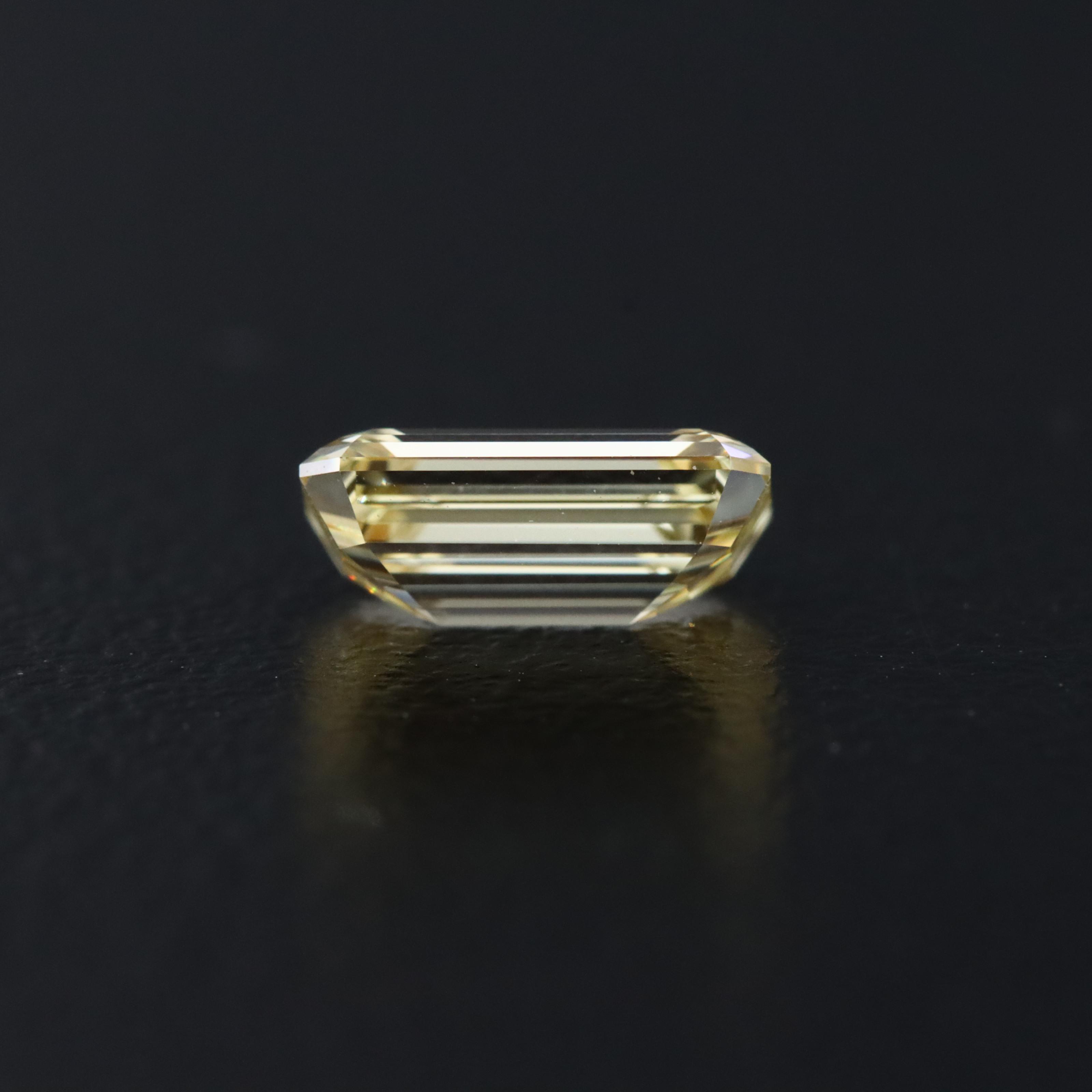 Loose 1.00 CT Lab Grown Fancy Yellow Diamond with IGI Report
