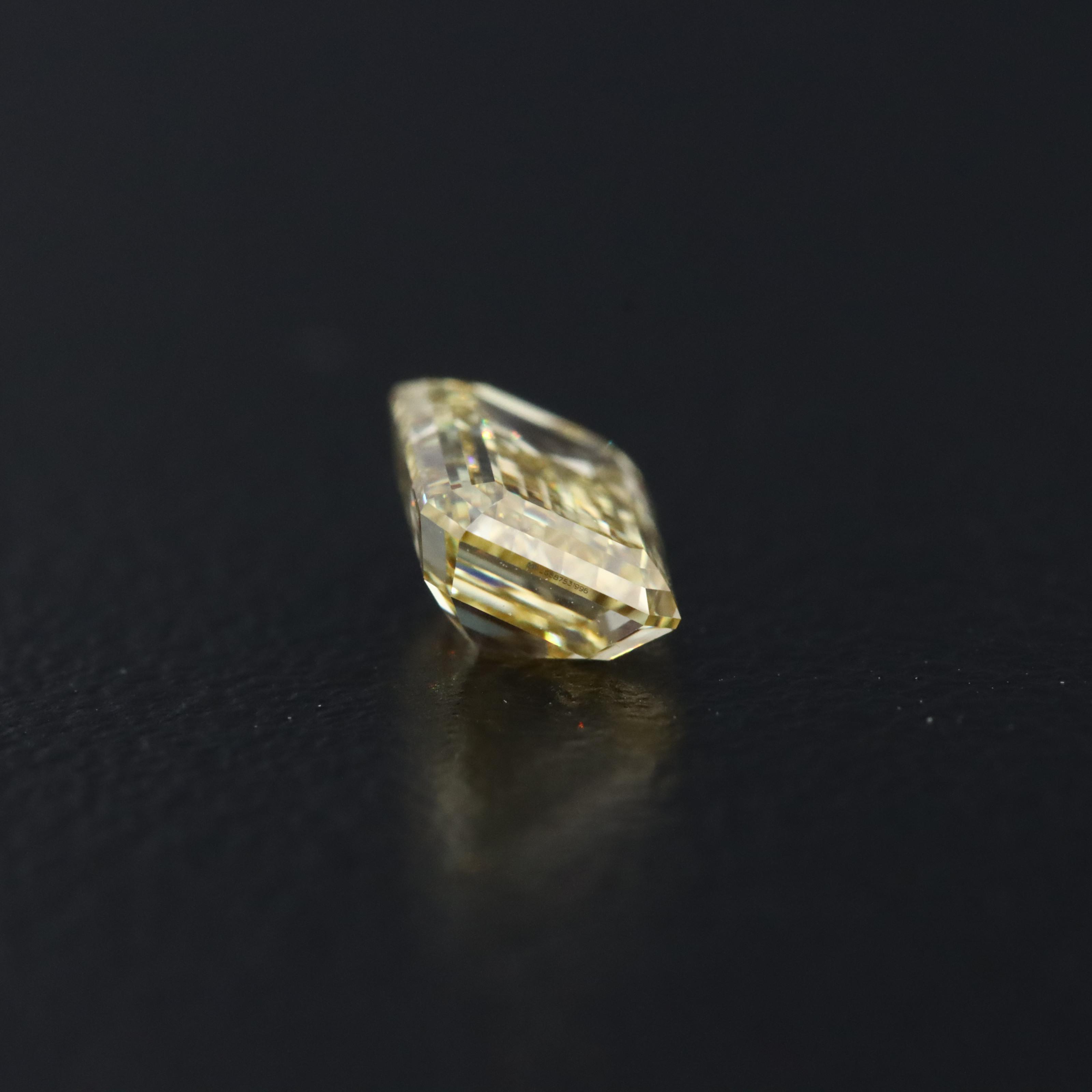 Loose 1.00 CT Lab Grown Fancy Yellow Diamond with IGI Report
