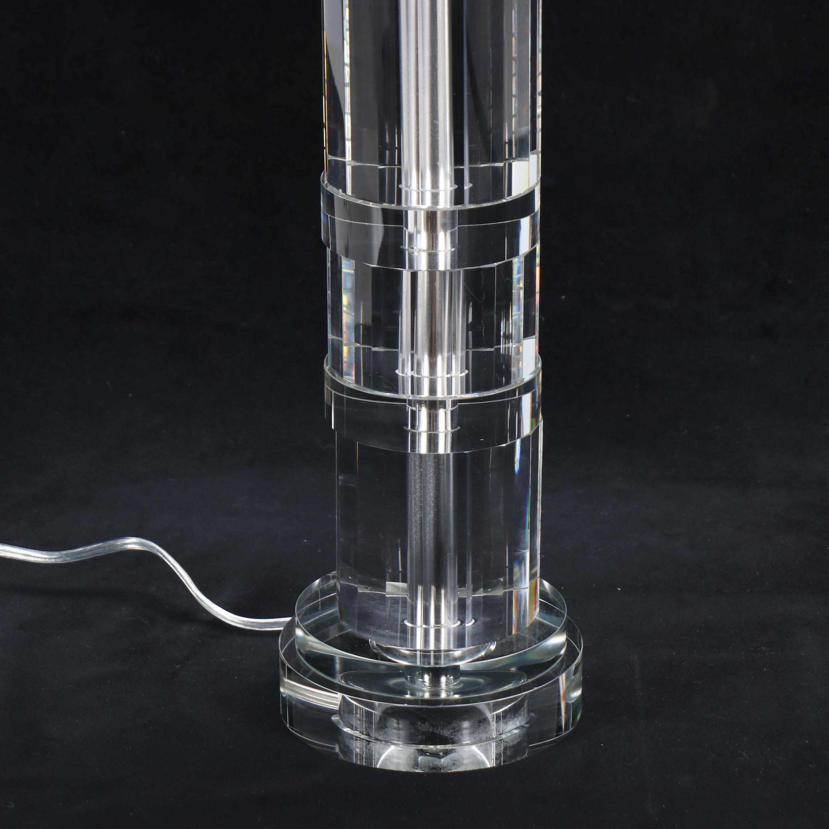 Ralph Lauren "Farrah" Crystal Glass Table Lamps