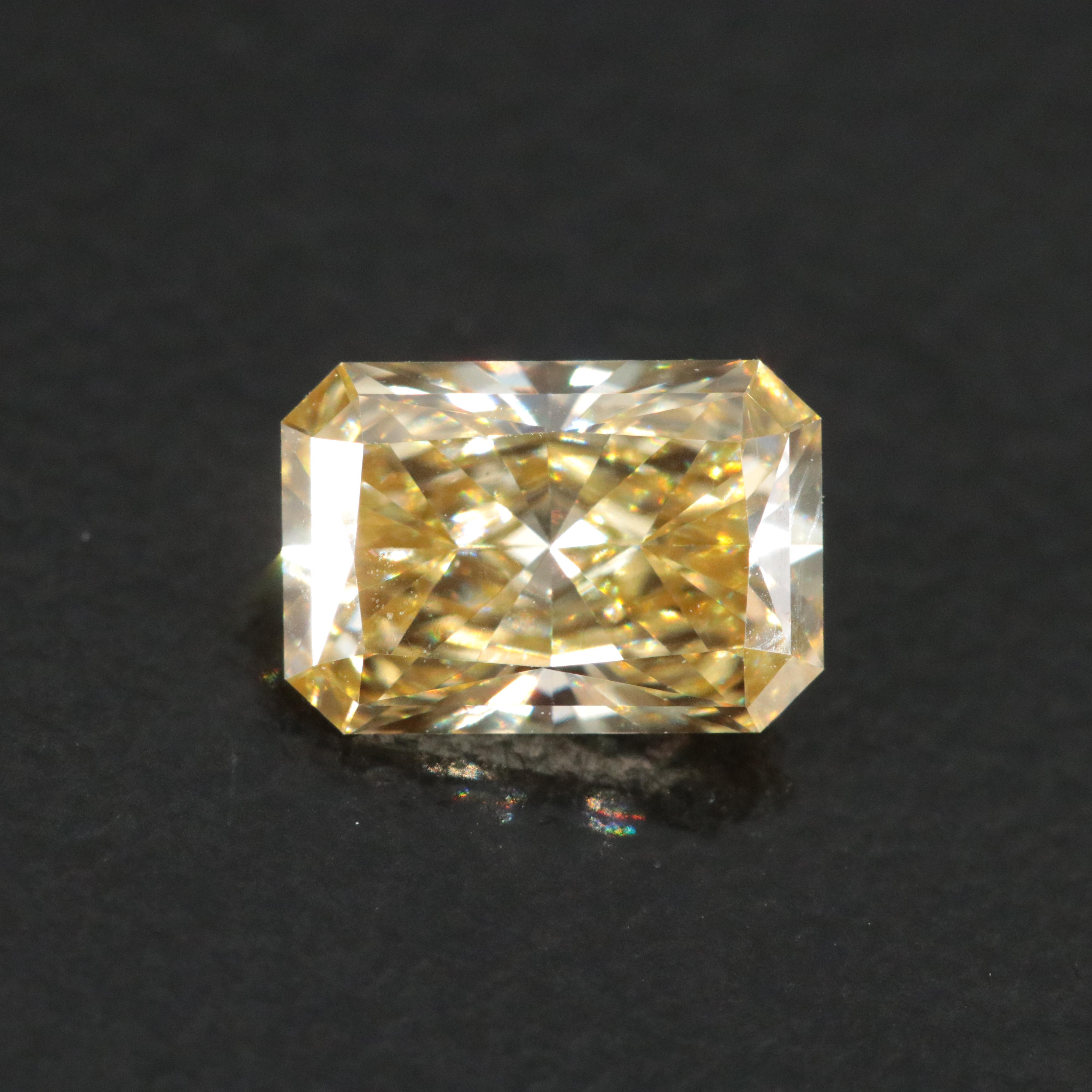Loose 1.00 CT Lab Grown Fancy Yellow Diamond with IGI Report