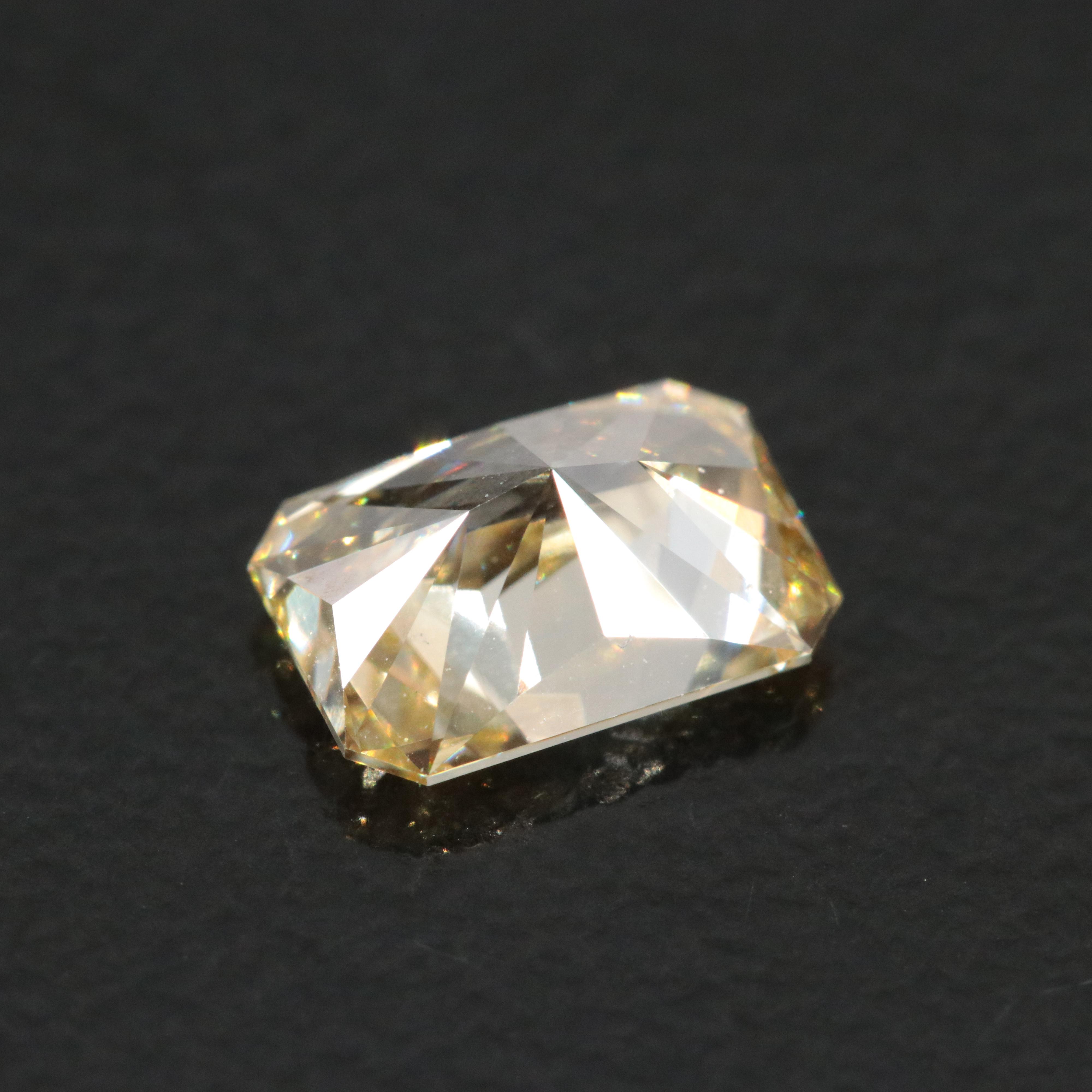 Loose 1.00 CT Lab Grown Fancy Yellow Diamond with IGI Report