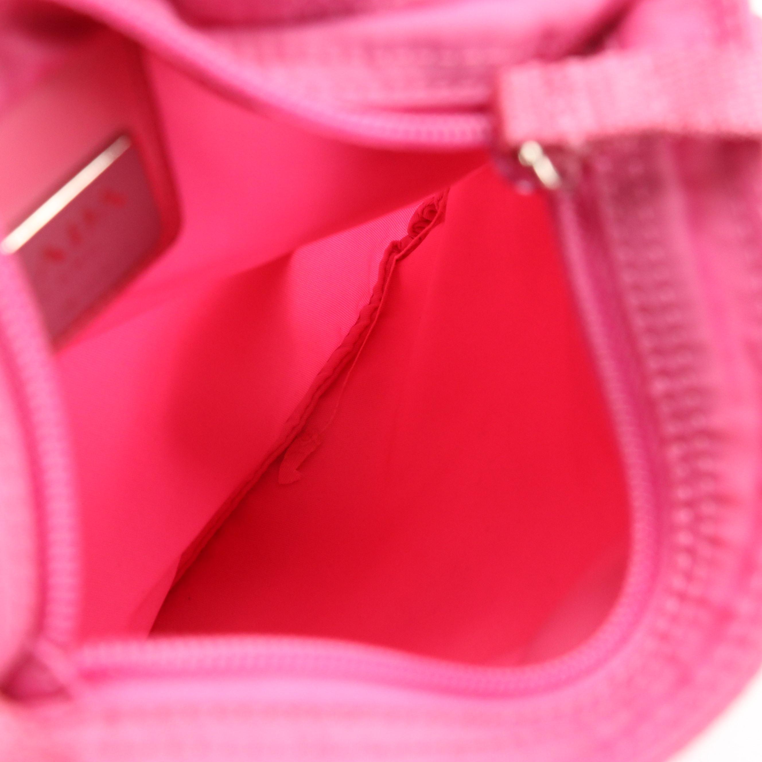 Prada Convertible Mini Messenger Bag in Bubblegum Pink Tessuto Nylon