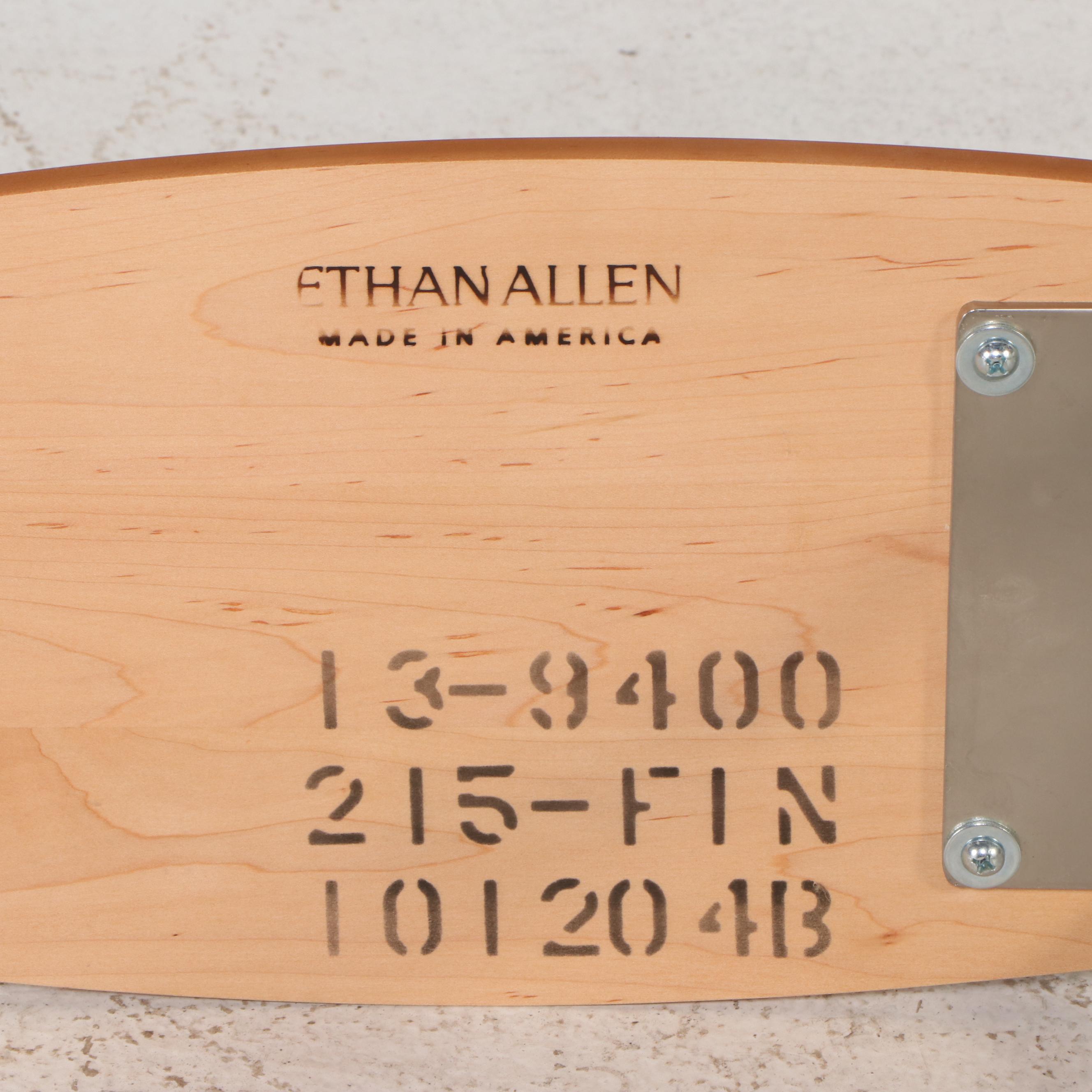 Ethan Allen Postmodernist Style Wood and Metal Accent Table