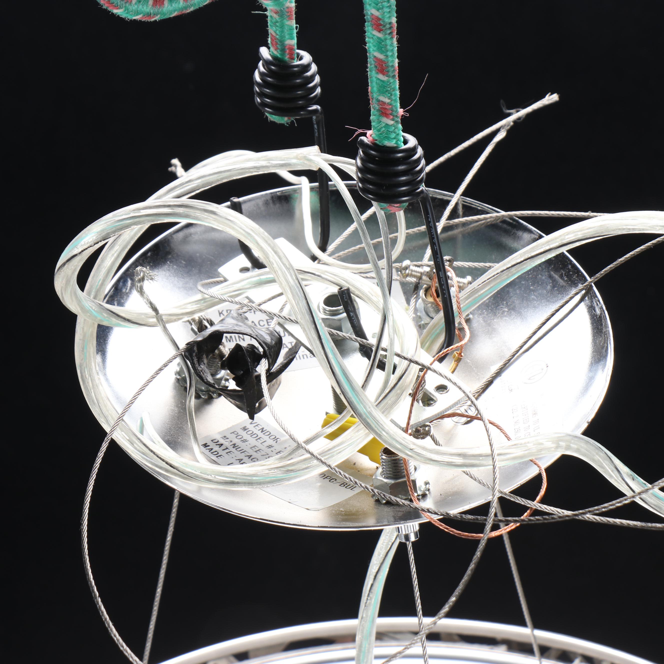 Maxim Lighting "Inca" Chrome and Laser Cut LED Pendant Light, 21st C.