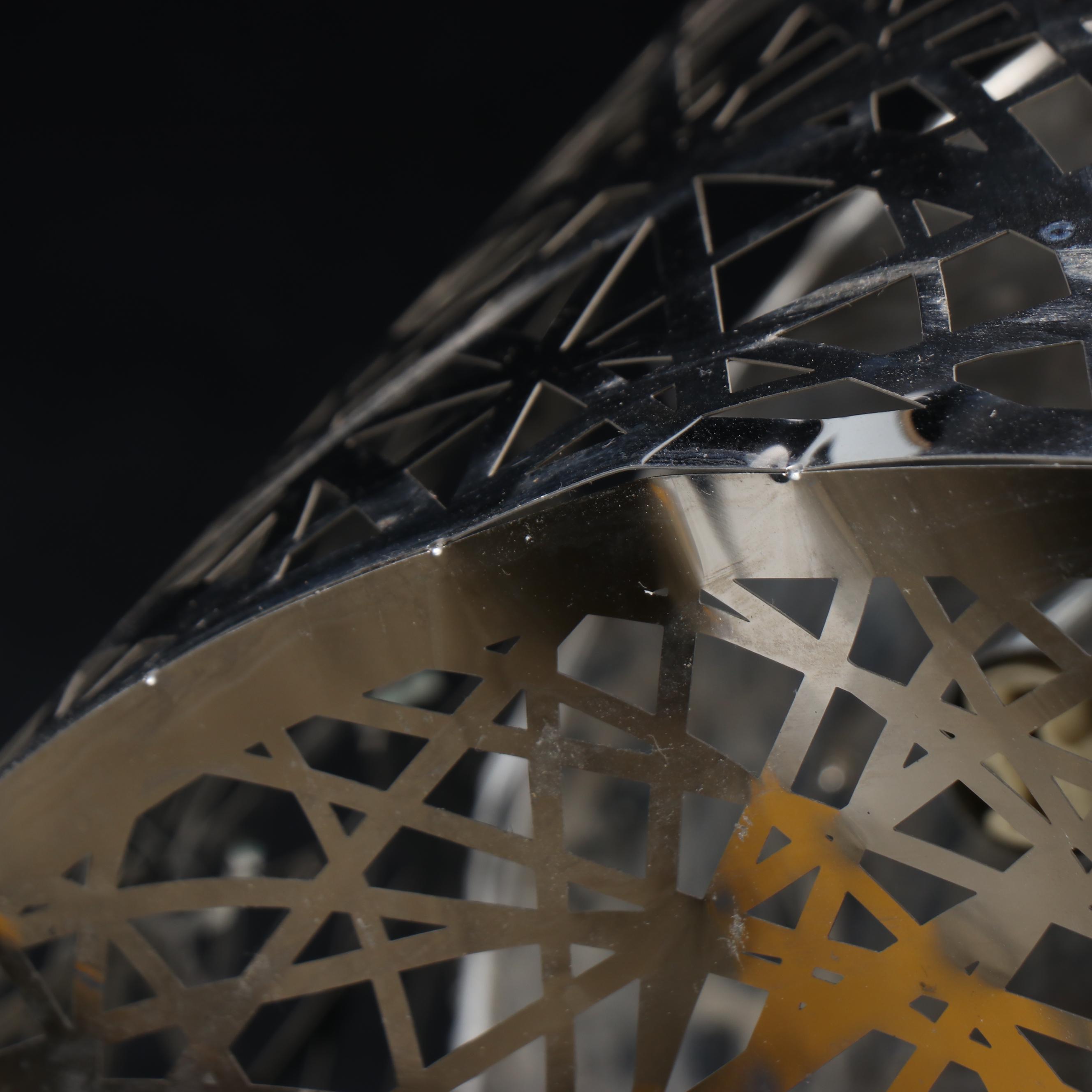 Maxim Lighting "Inca" Chrome and Laser Cut LED Pendant Light, 21st C.