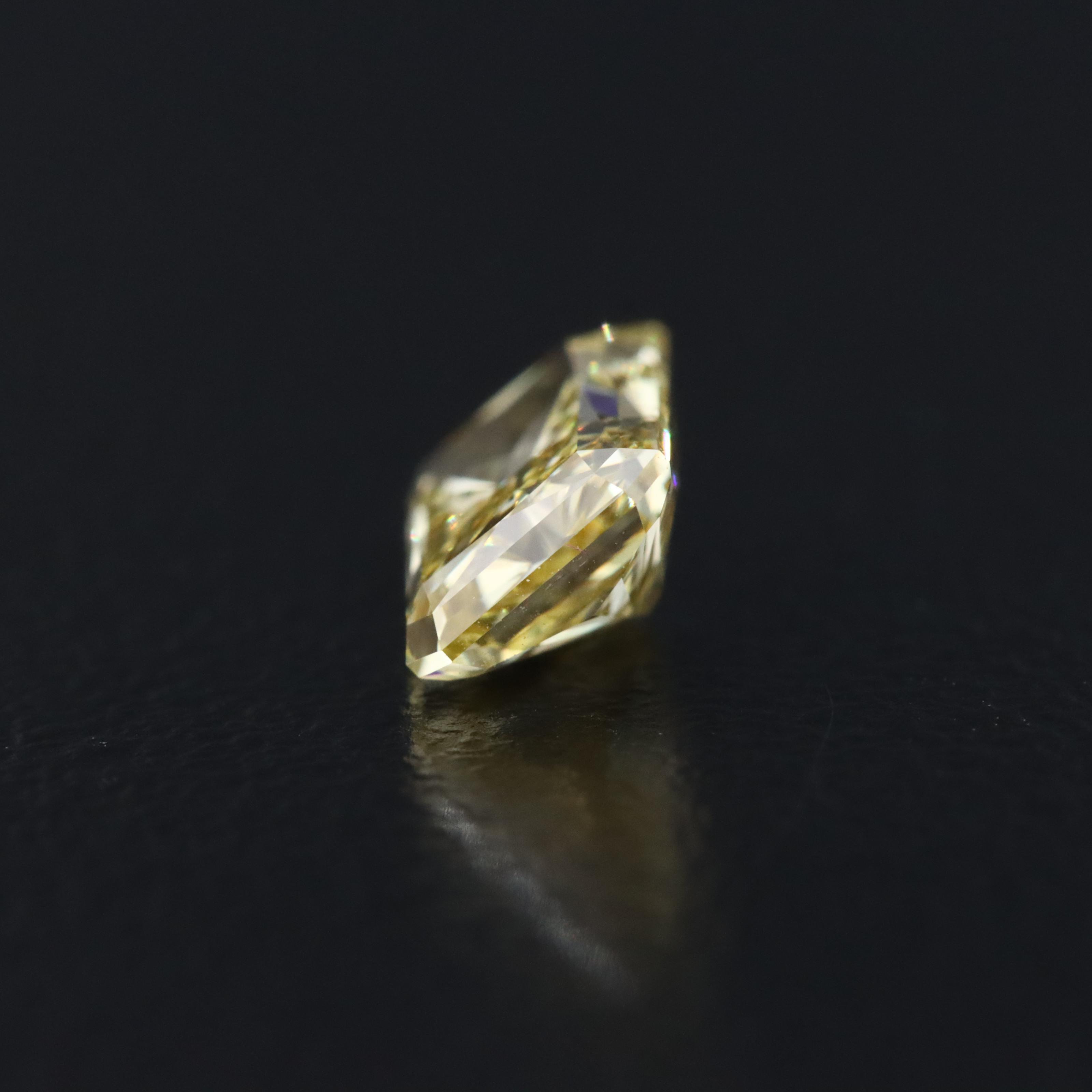 Loose 1.00 CT Lab Grown Fancy Yellow Diamond with IGI Report