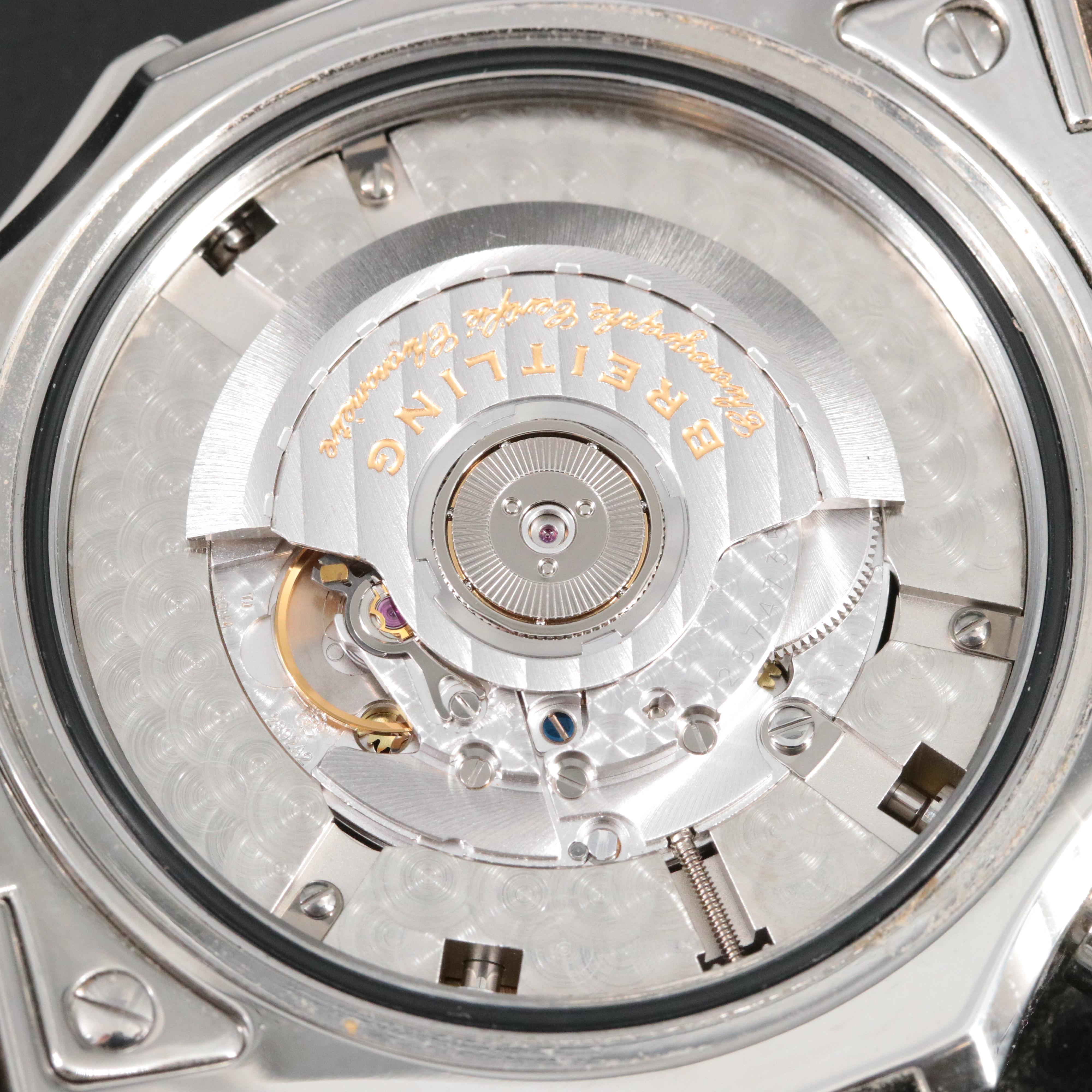 Breitling Bentley GMT Chronograph A47362 Black 49mm Steel Automatic Watch