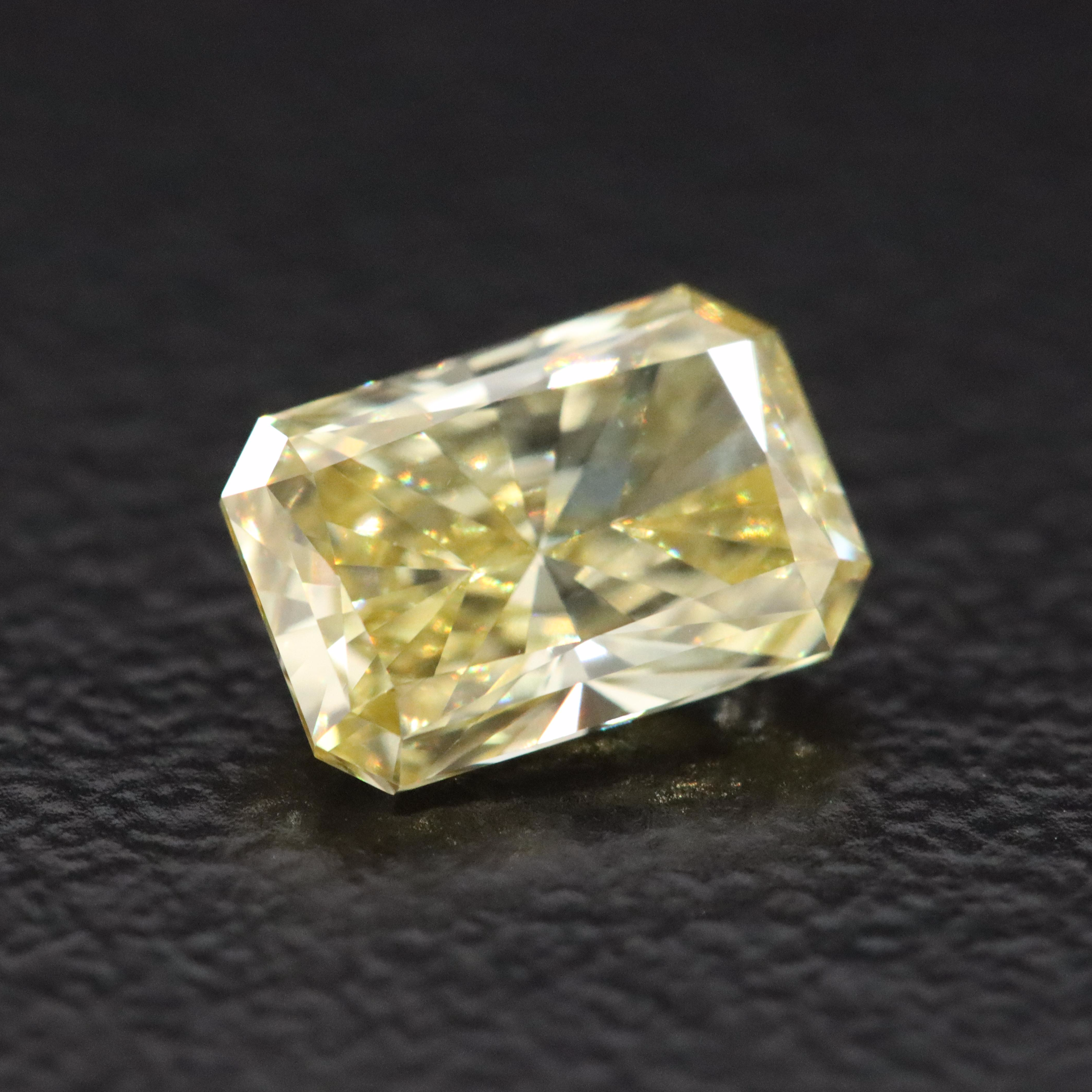 Loose 1.00 CT Lab Grown Fancy Yellow Diamond with IGI Report