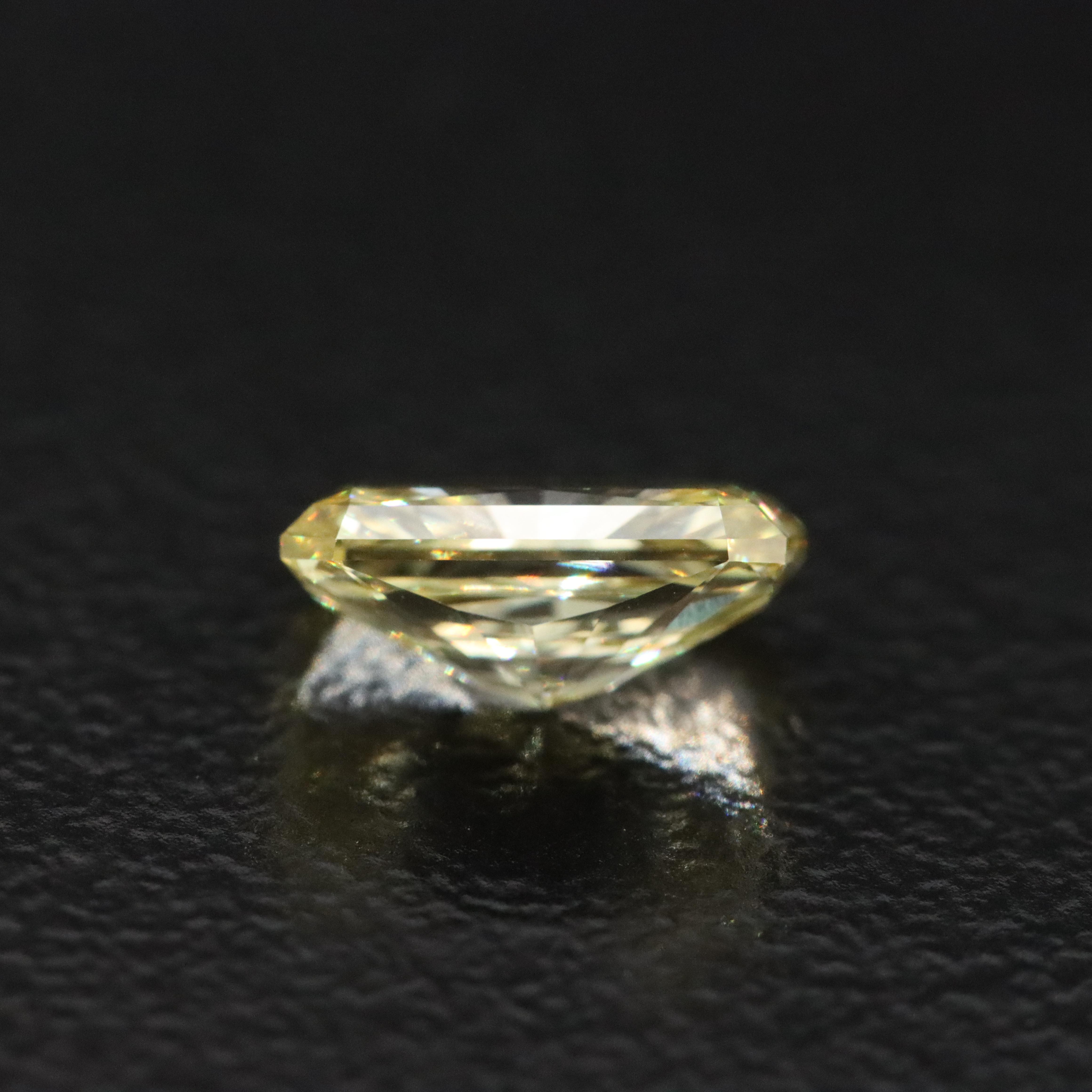 Loose 1.00 CT Lab Grown Fancy Yellow Diamond with IGI Report