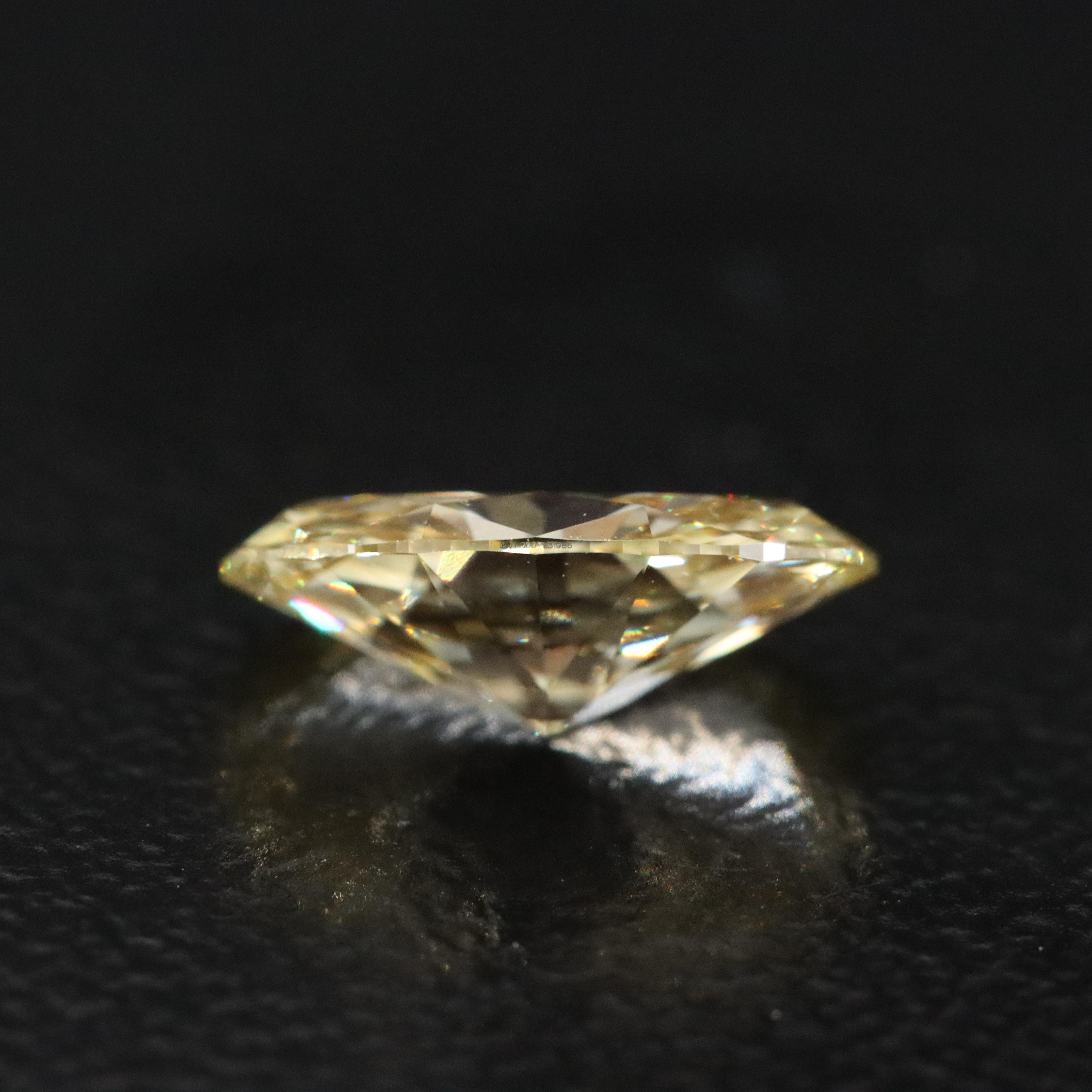 Loose 1.00 CT Lab Grown Fancy Yellow Diamond with IGI Report