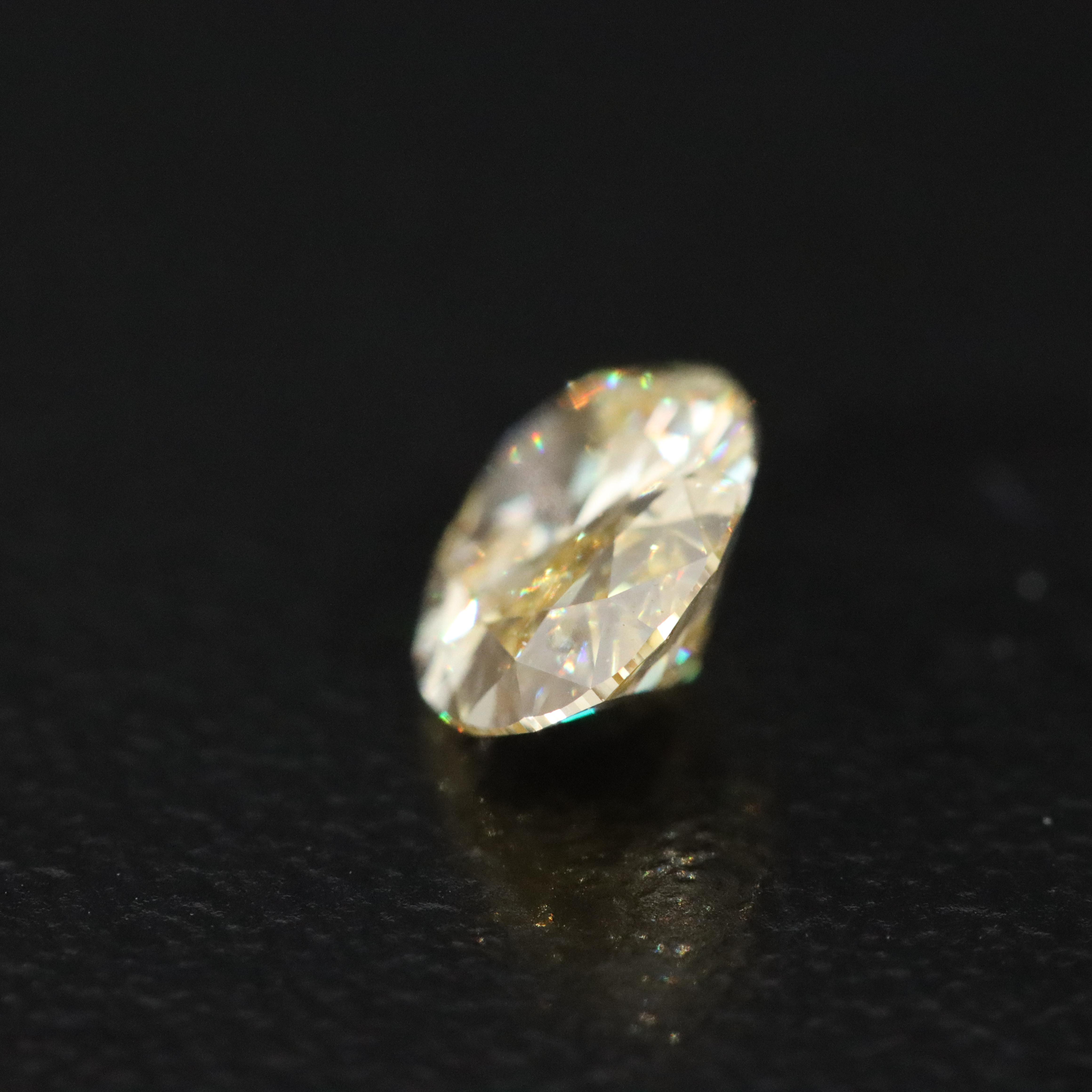 Loose 1.00 CT Lab Grown Fancy Yellow Diamond with IGI Report