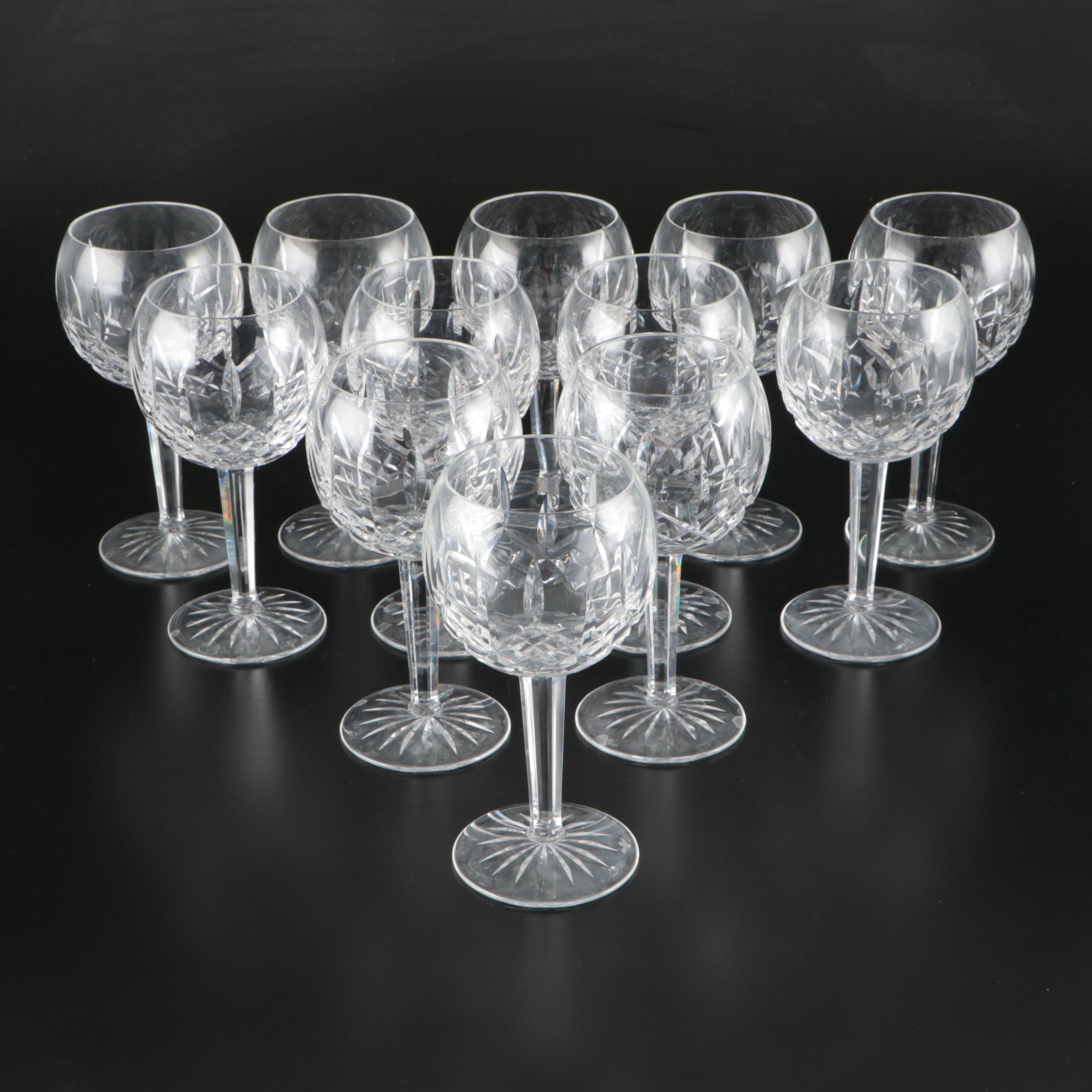 Waterford Crystal "Lismore" Balloon Wine Glasses