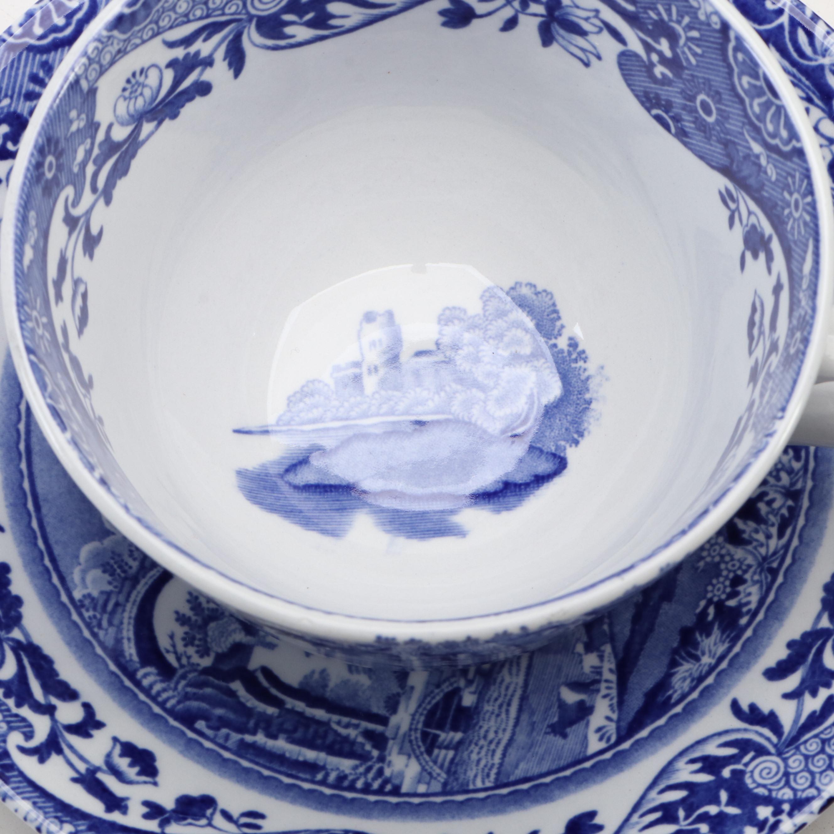 Spode Porcelain "Italian" Cups and Saucers