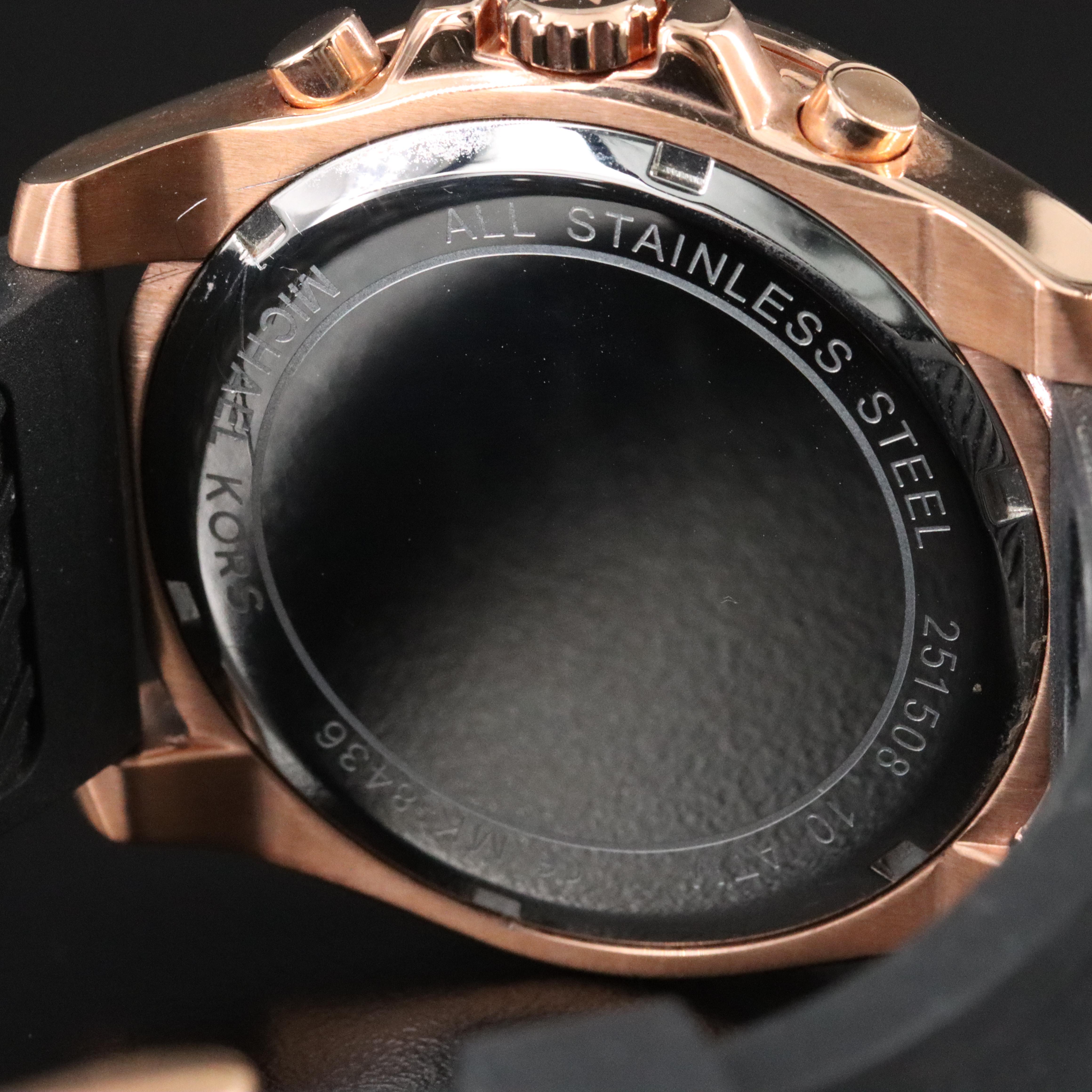 Michael Kors Brecken Chronograph Black 44mm Steel Quartz Watch MK-8436