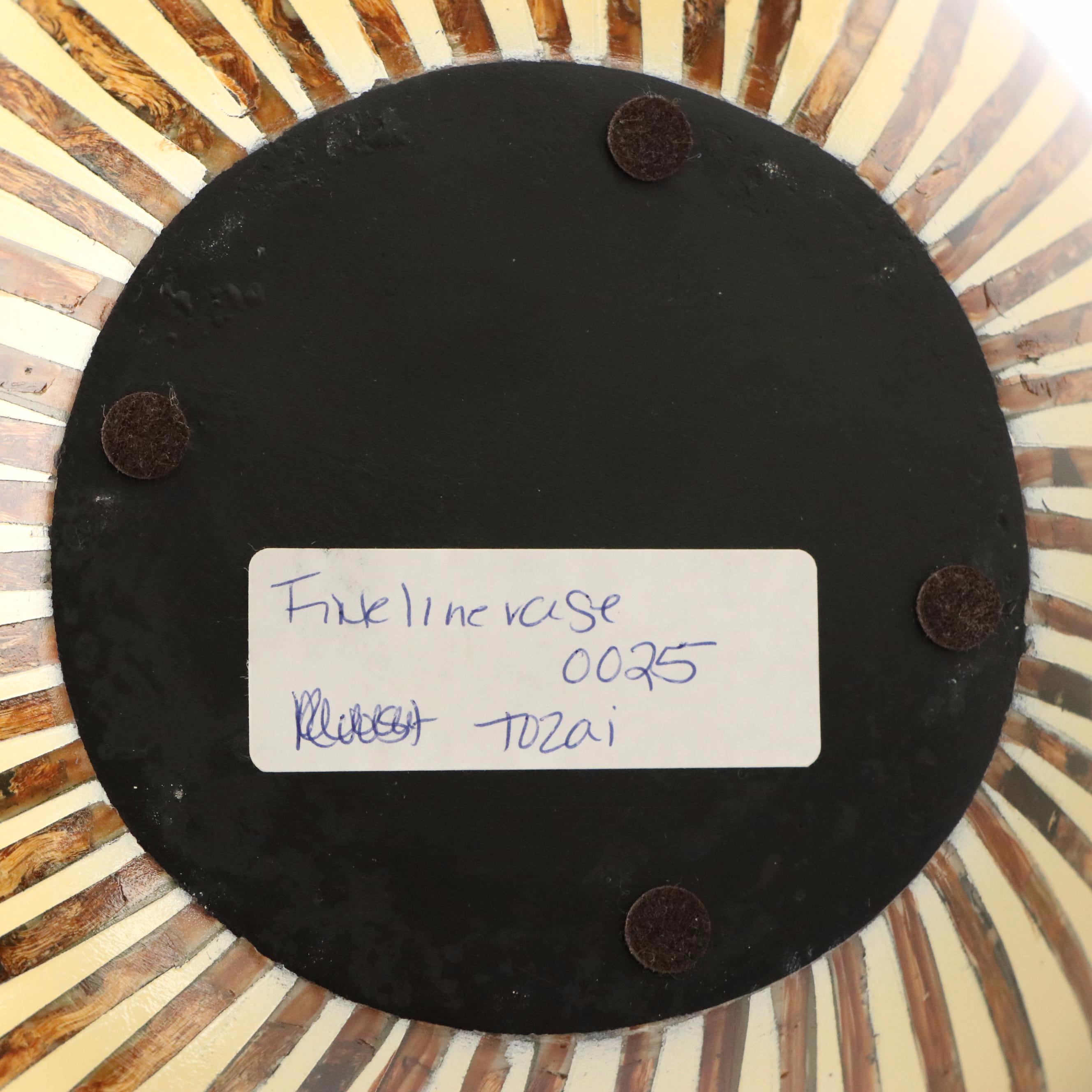 Tozai Home Fine Line Inlaid Vases