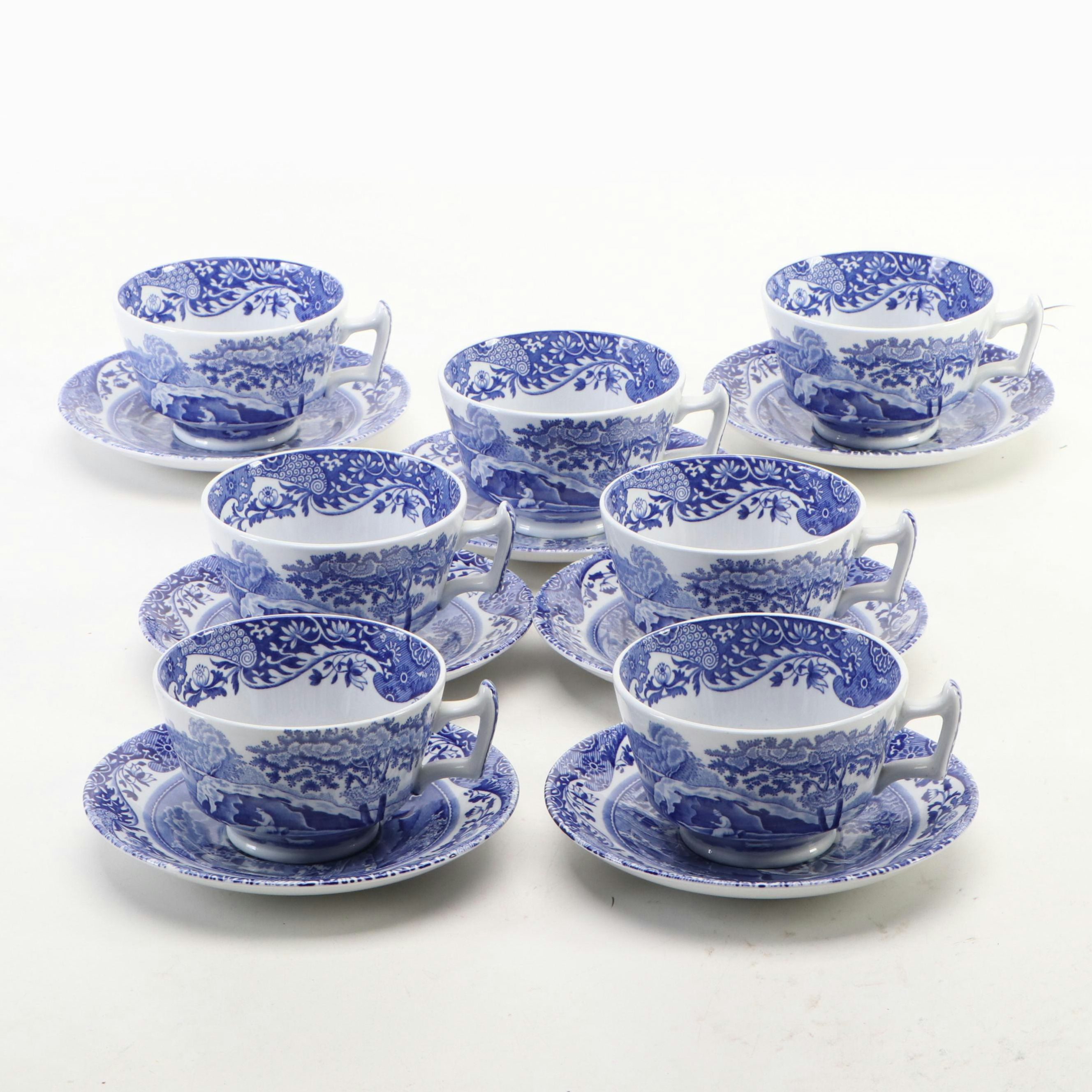 Spode Porcelain "Italian" Cups and Saucers
