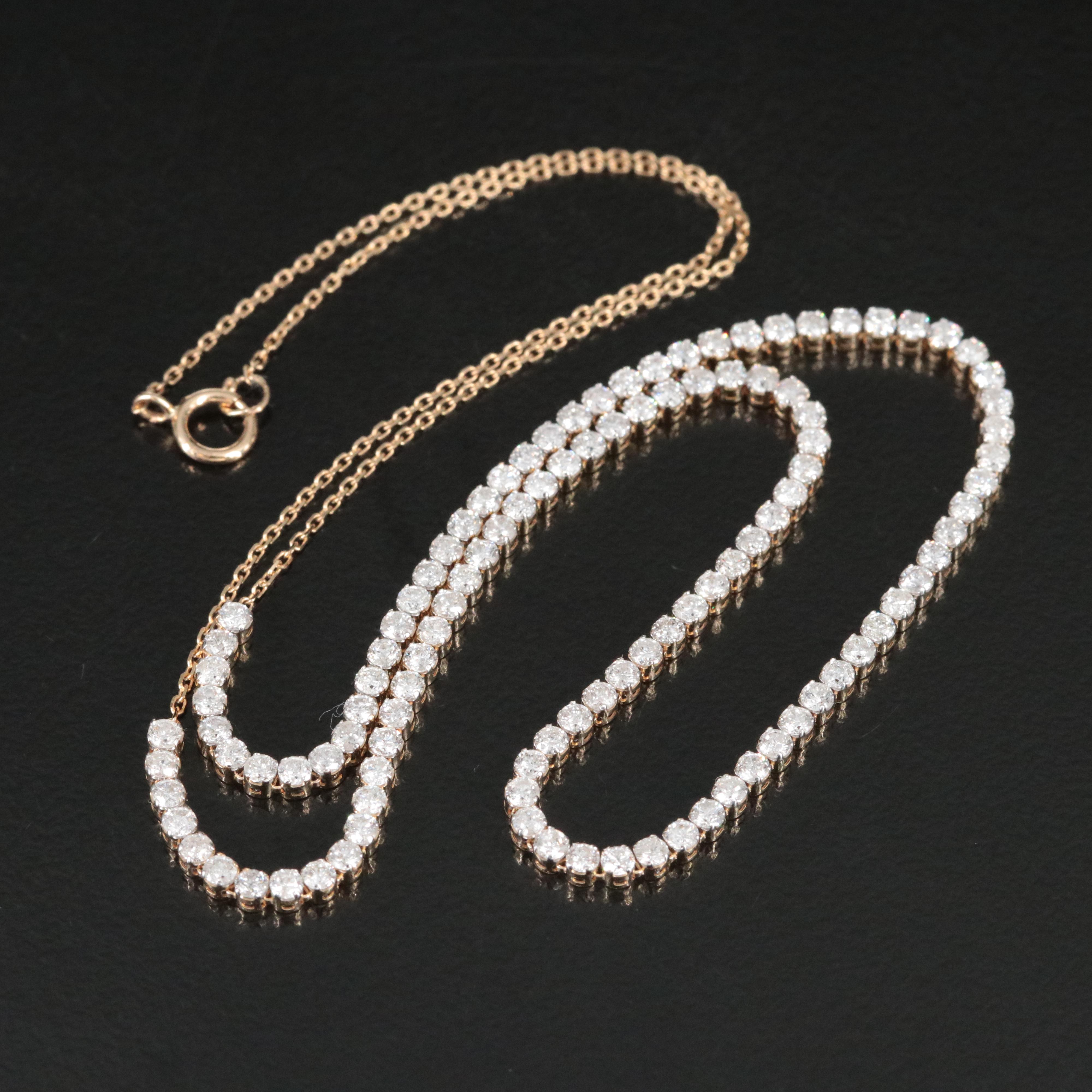 14K 3.03 CTW Diamond Riviera Necklace