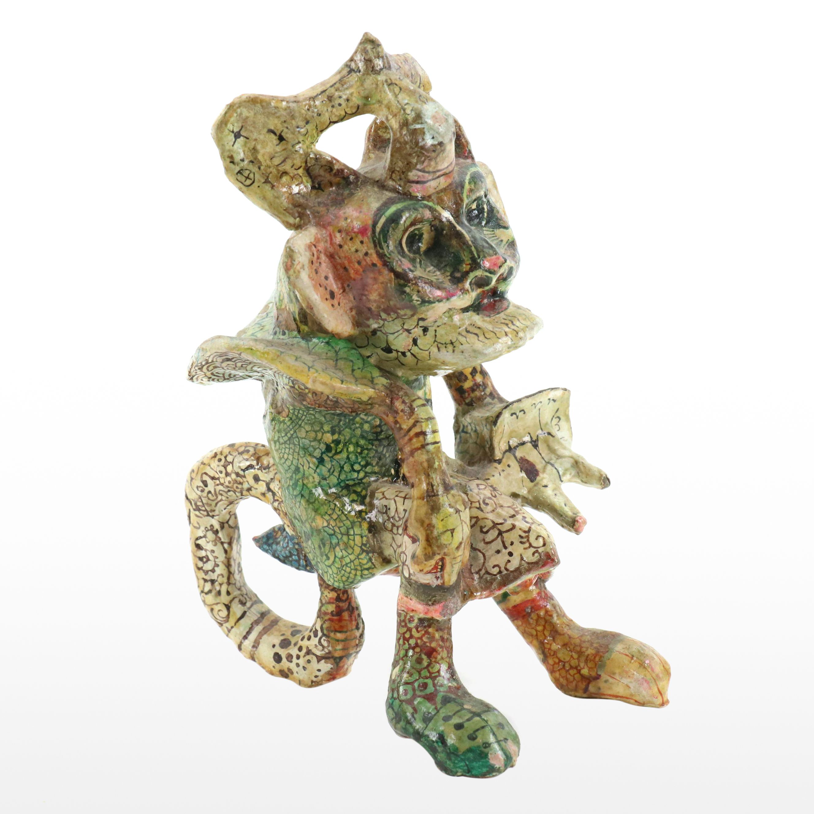 Nikolay "Kuk" Manuylov Surrealist Anthropomorphic Mixed Media Sculpture