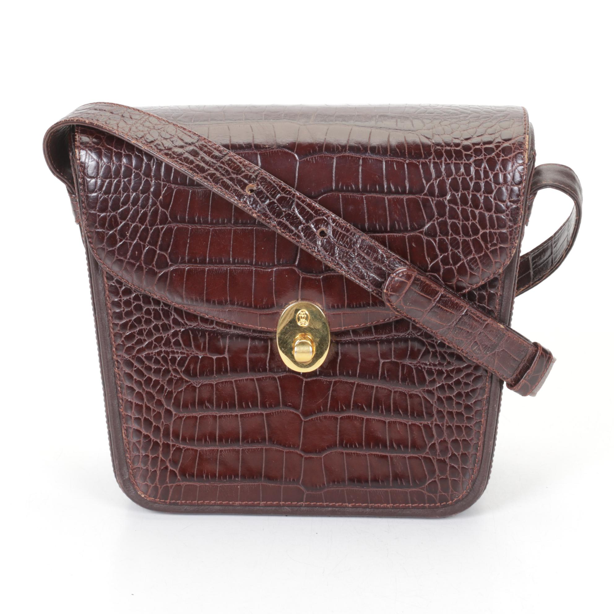 Coach Hampton Buckle Brown Leather Demi Bag & Lladró Embossed Leather Crossbody